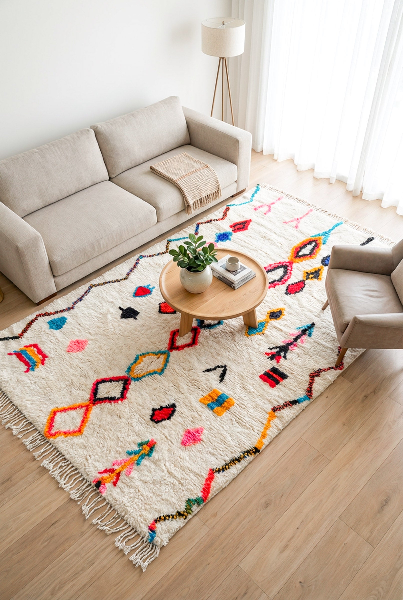 Colorful Berber rug 170 x 297 cm - No. 2434
