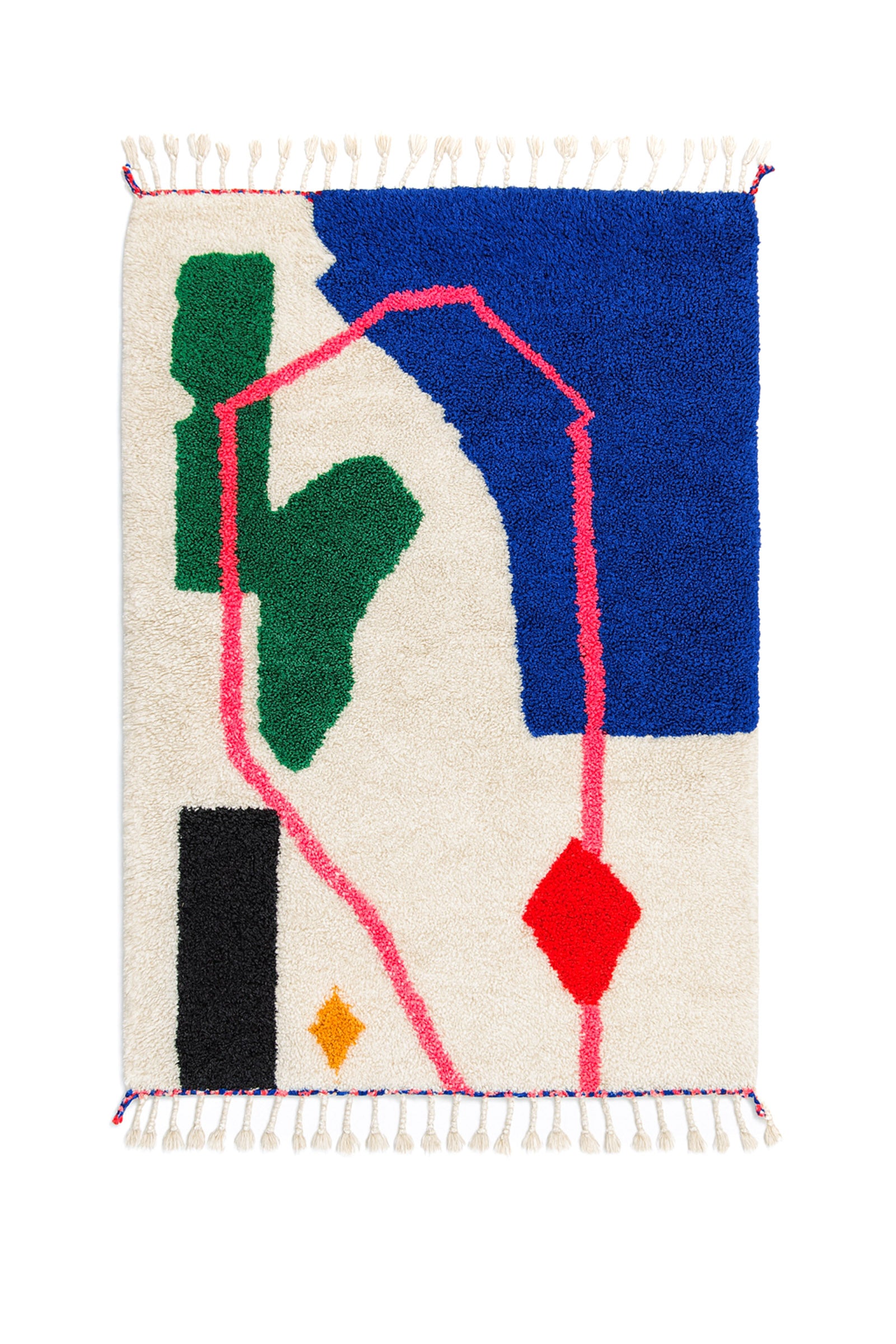 Bunter Berberteppich 96 x 169 cm - Nr. 2457