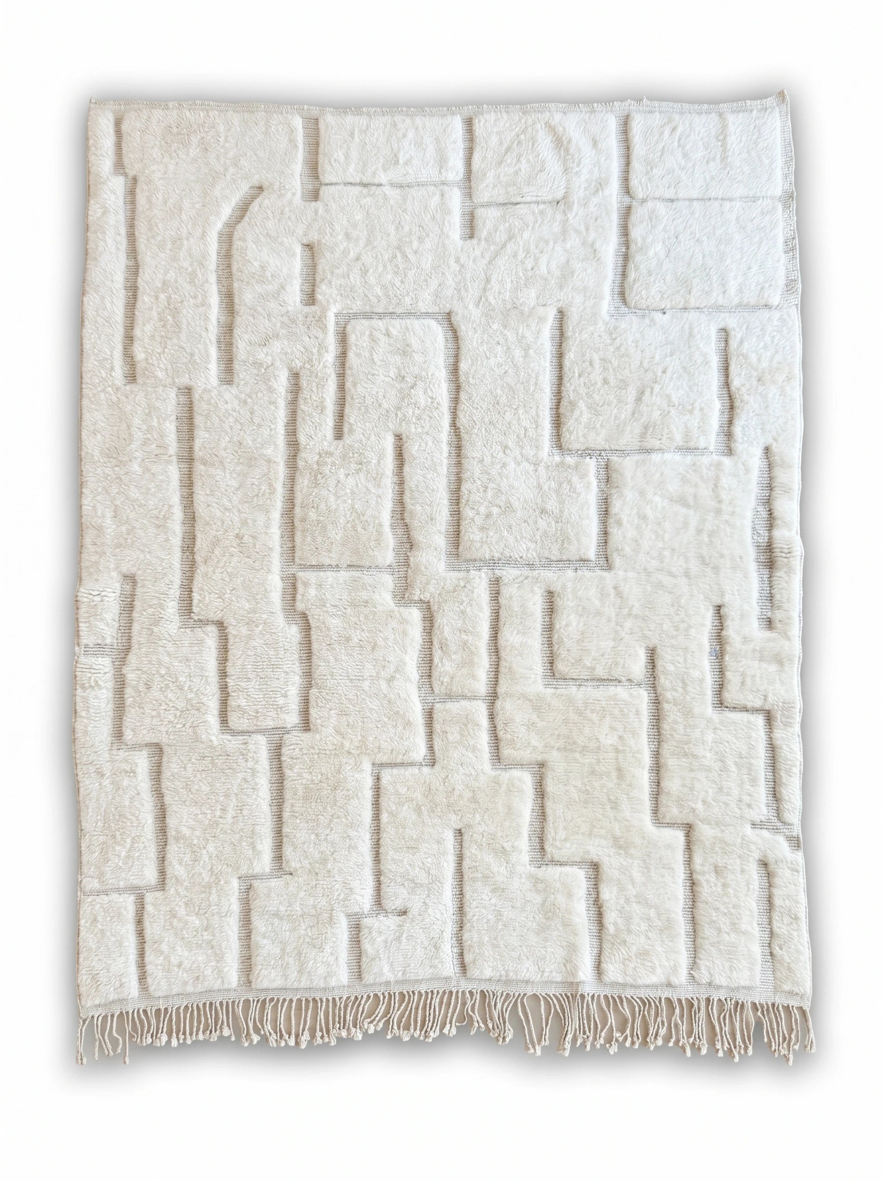 Tapis M'rirt 239 x 287 cm, tapis berbère fait main en laine | Tamazi