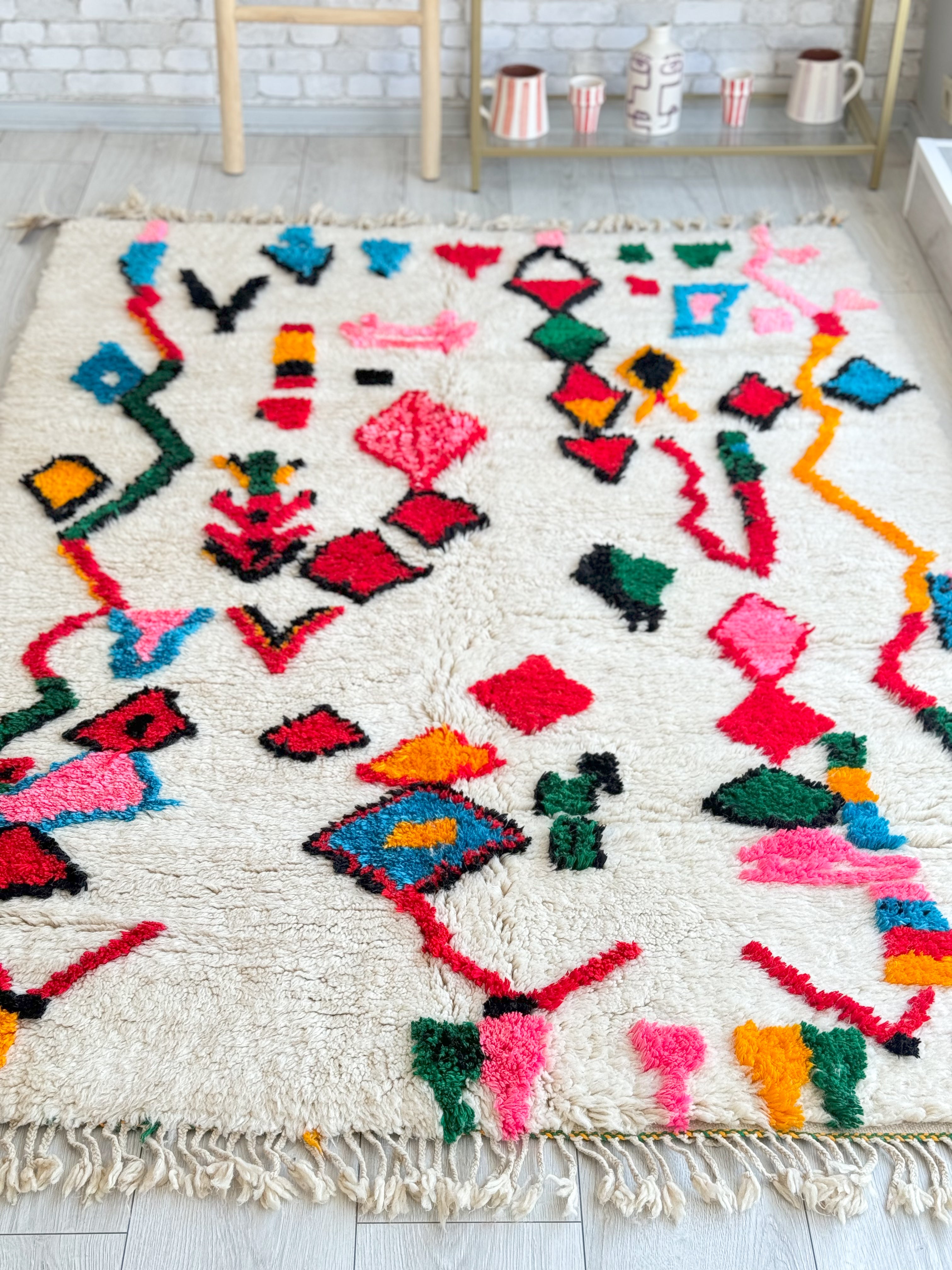 Colorful Berber rug 149 x 216 cm - n°1110