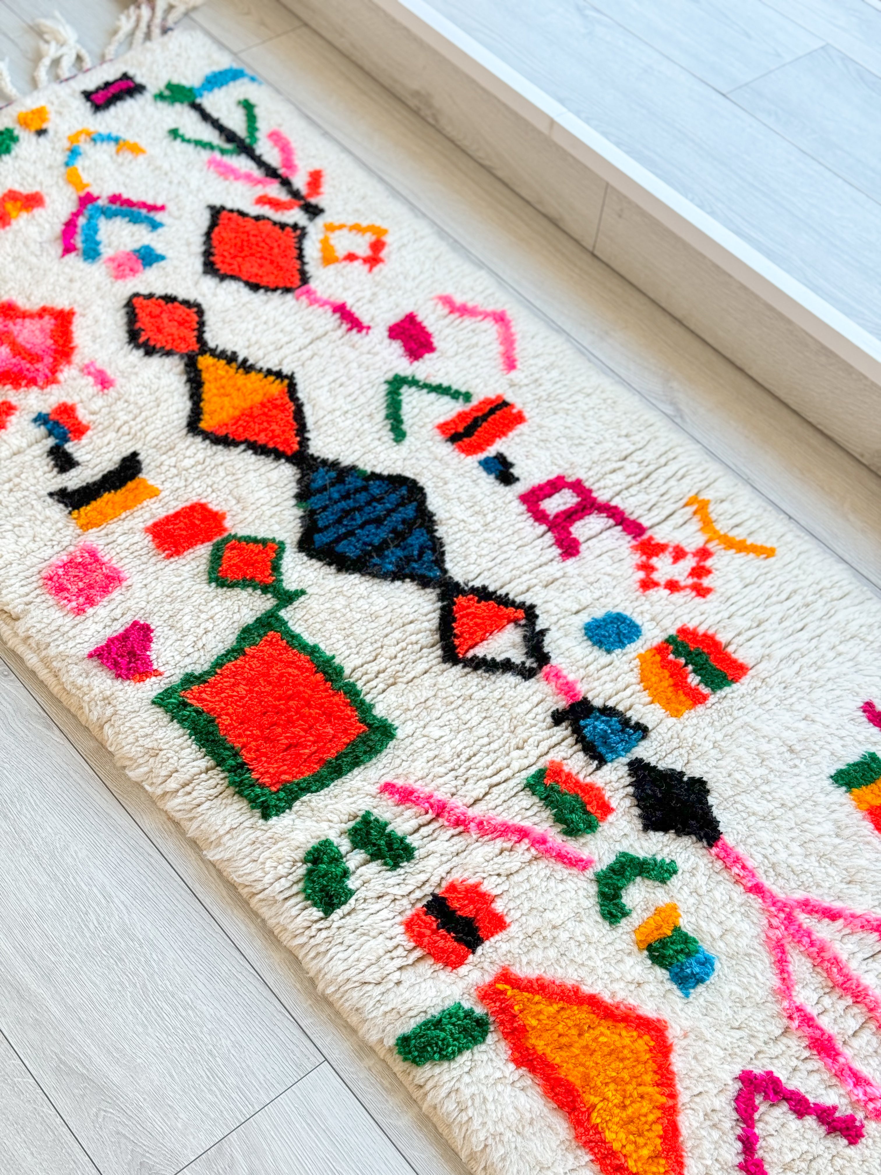 Colorful Berber hallway rug - n°814