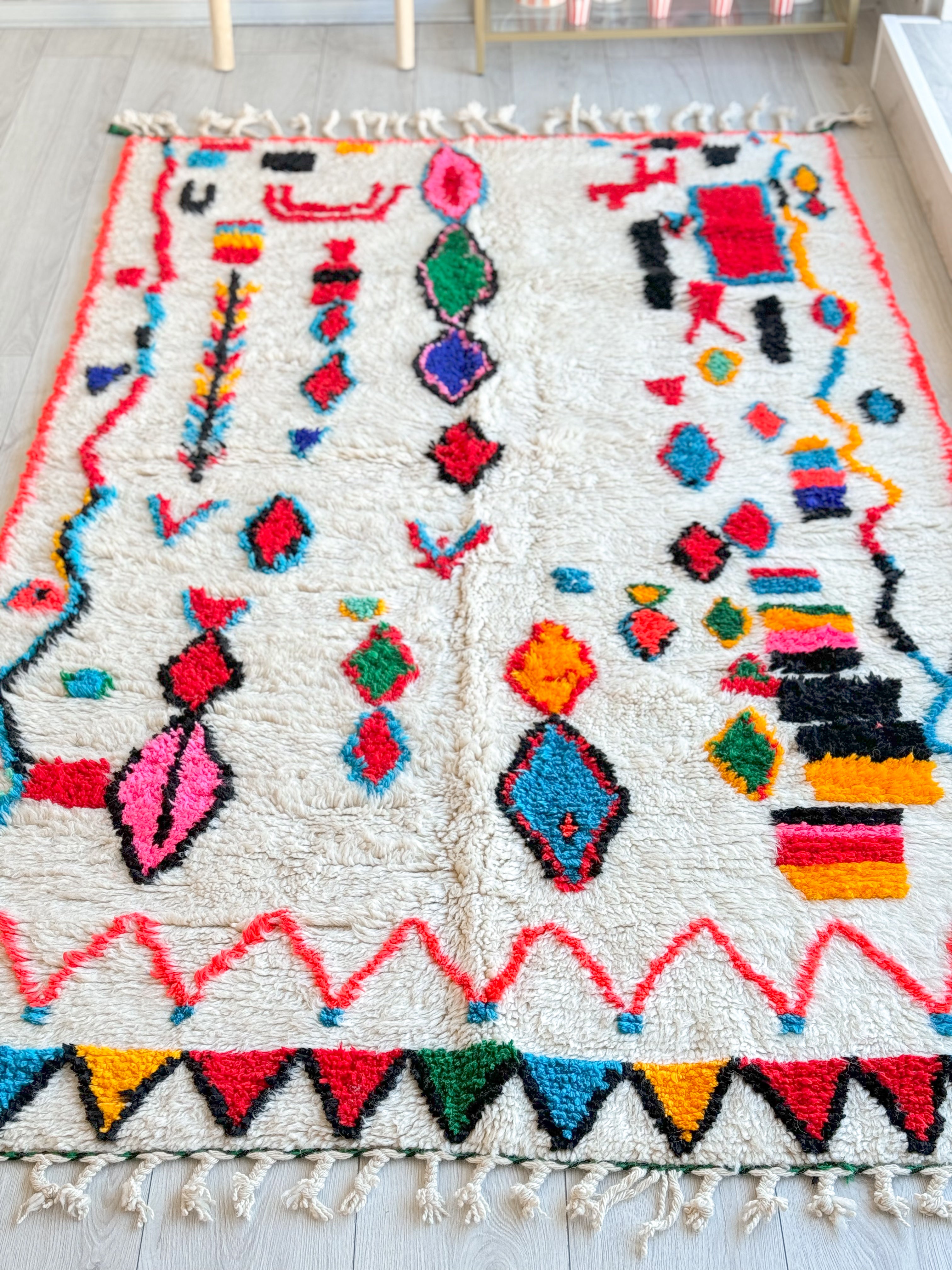 Colorful Berber rug 146 x 260 cm - n°855