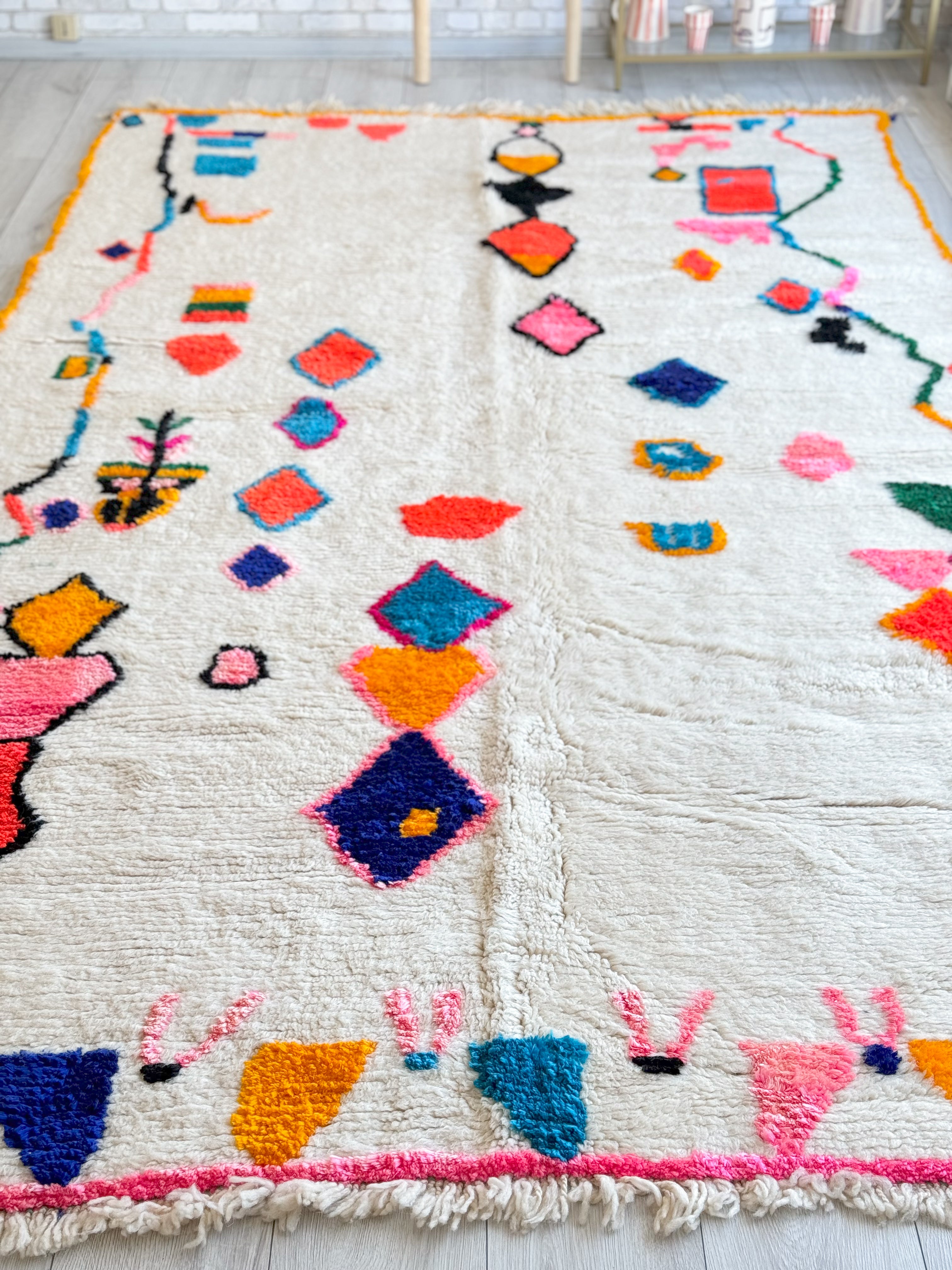 Tapis berbère coloré 195 x 340 cm - n°1018