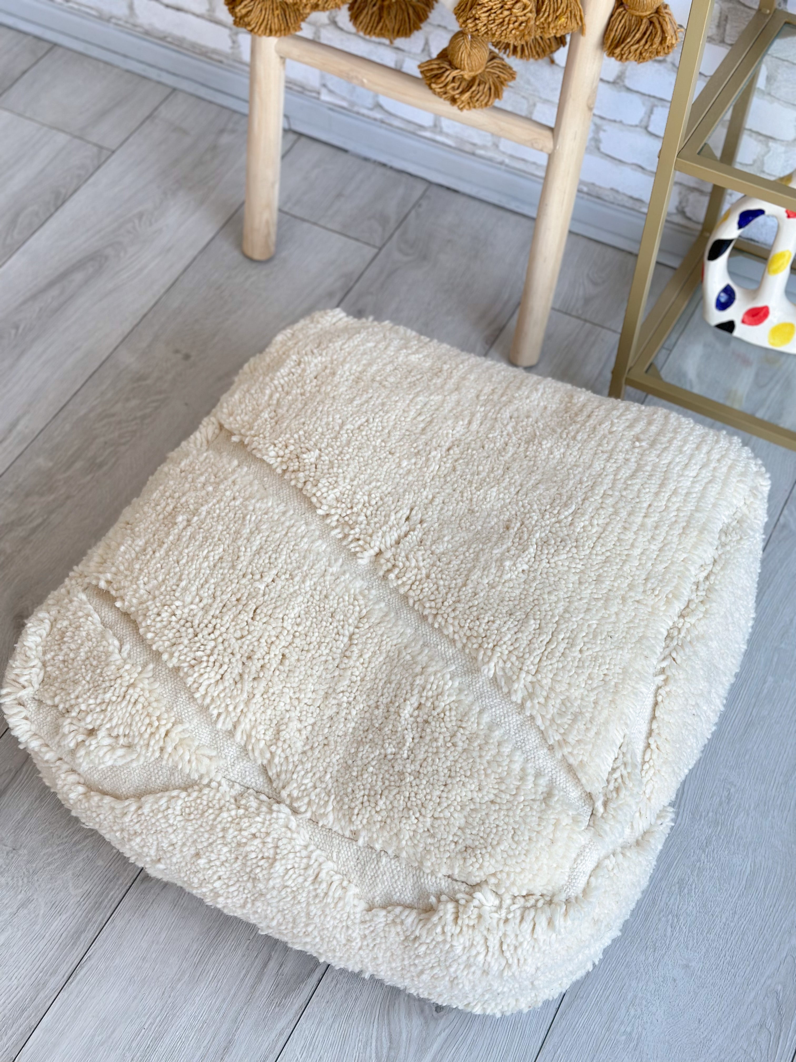 Moroccan pouf, Beni Ouarain pouf - 60 x 60 cm