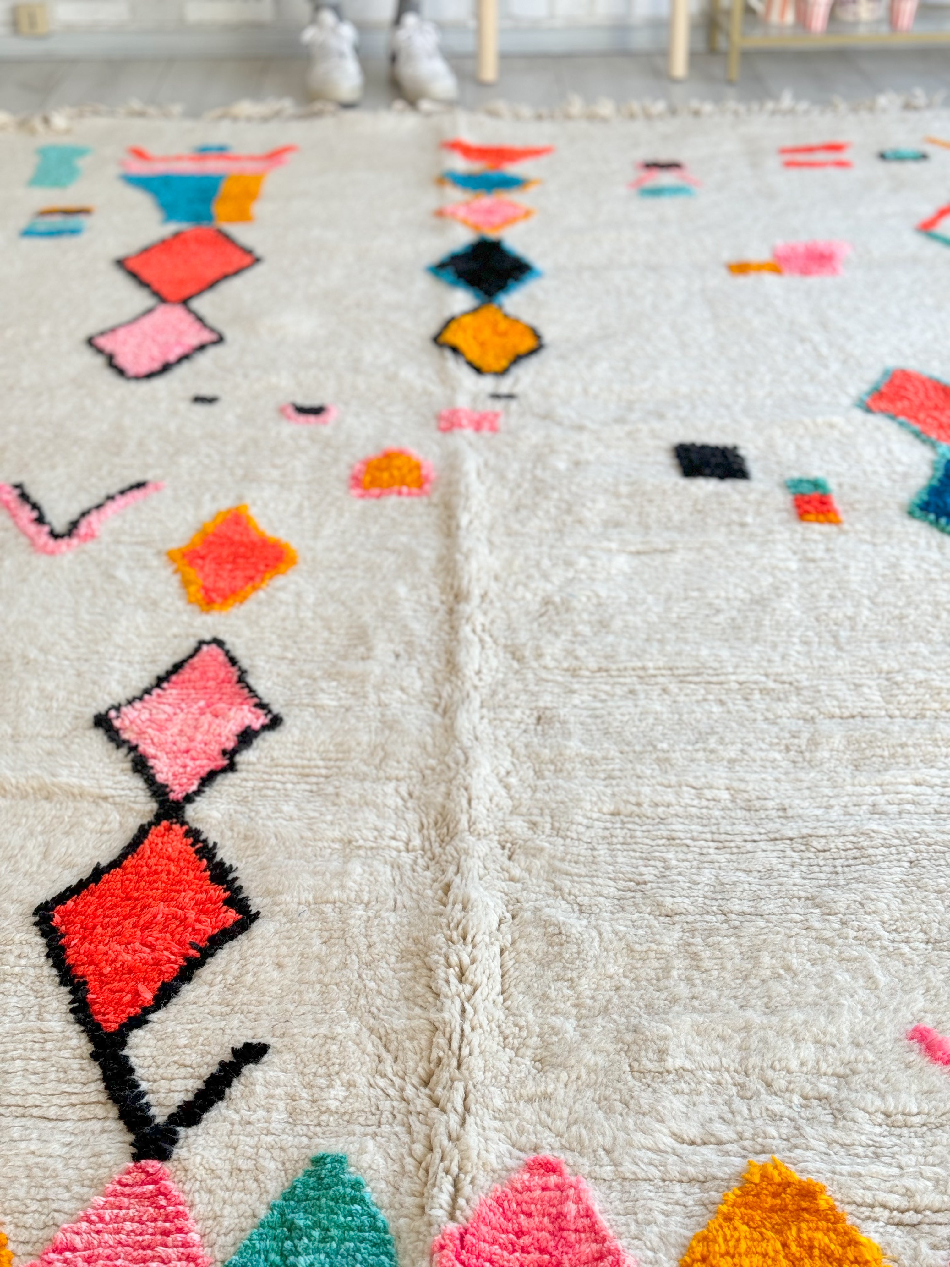 Colorful Berber rug 200 x 305 cm - n°897