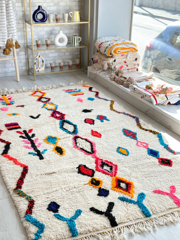 Colorful Berber carpet - n°630 