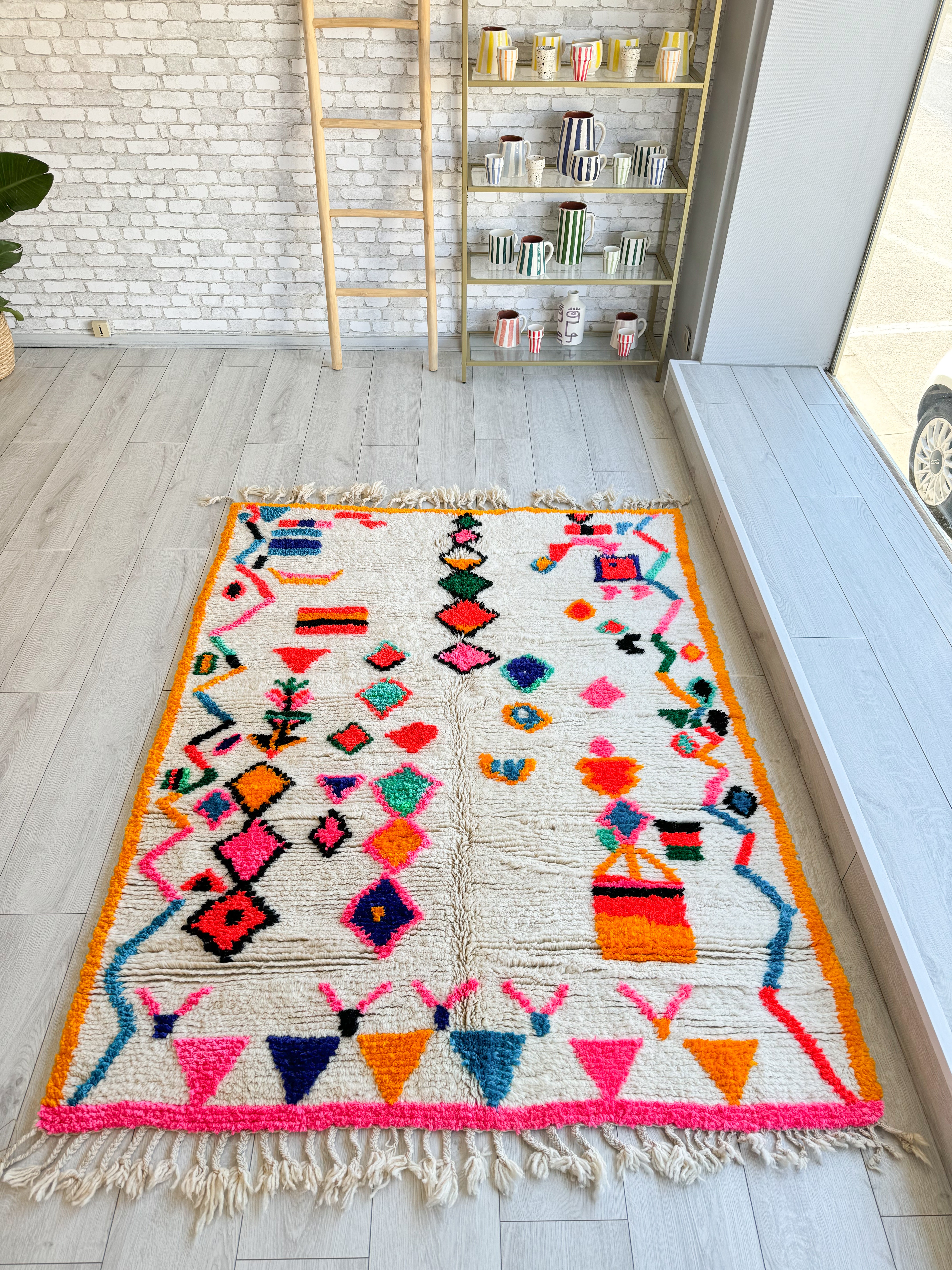 Colorful Moroccan Rug 150 x 210 cm / 4.9 x 6.9 ft - n°1492