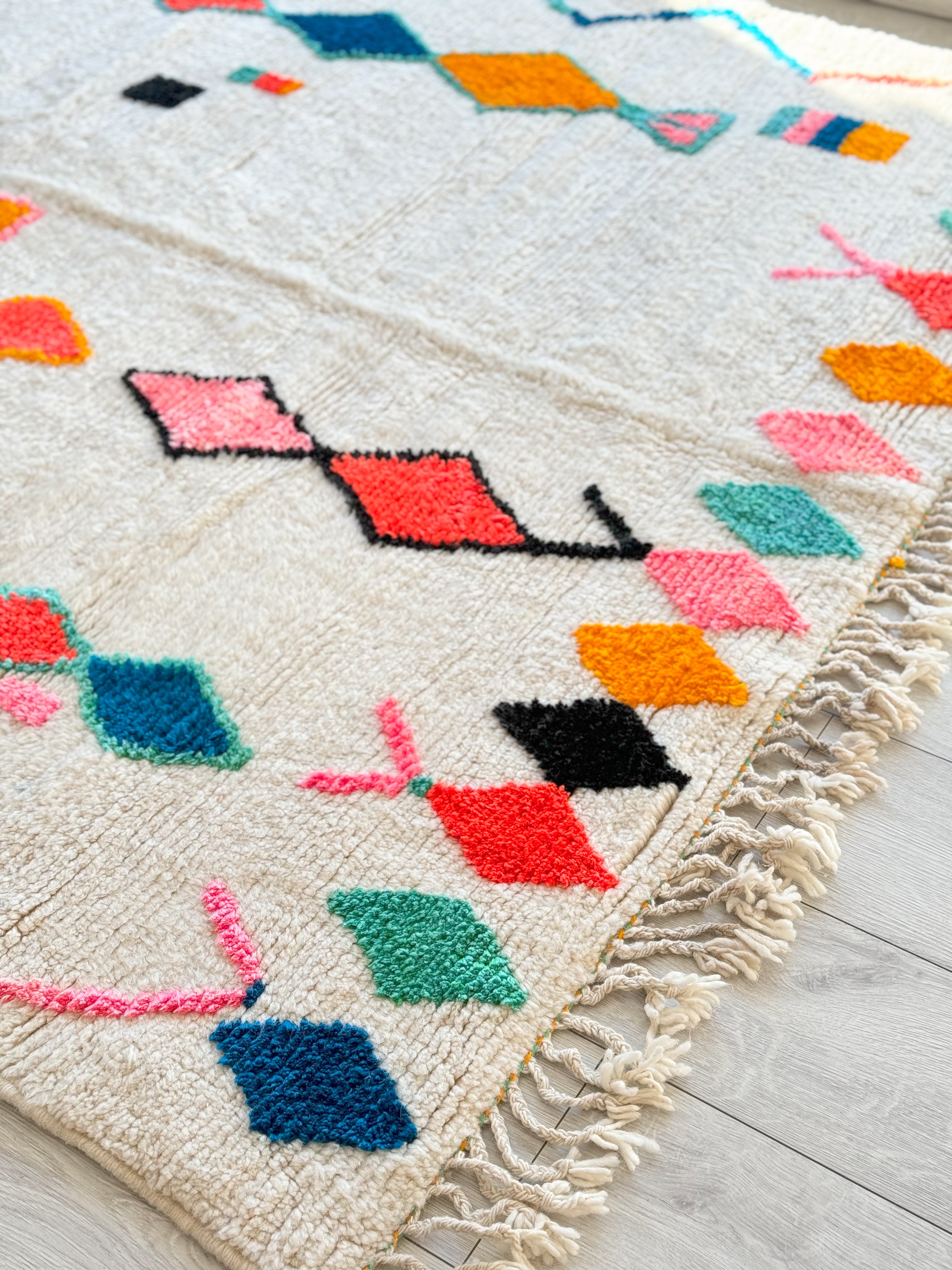 Colorful Berber rug 200 x 305 cm - n°897