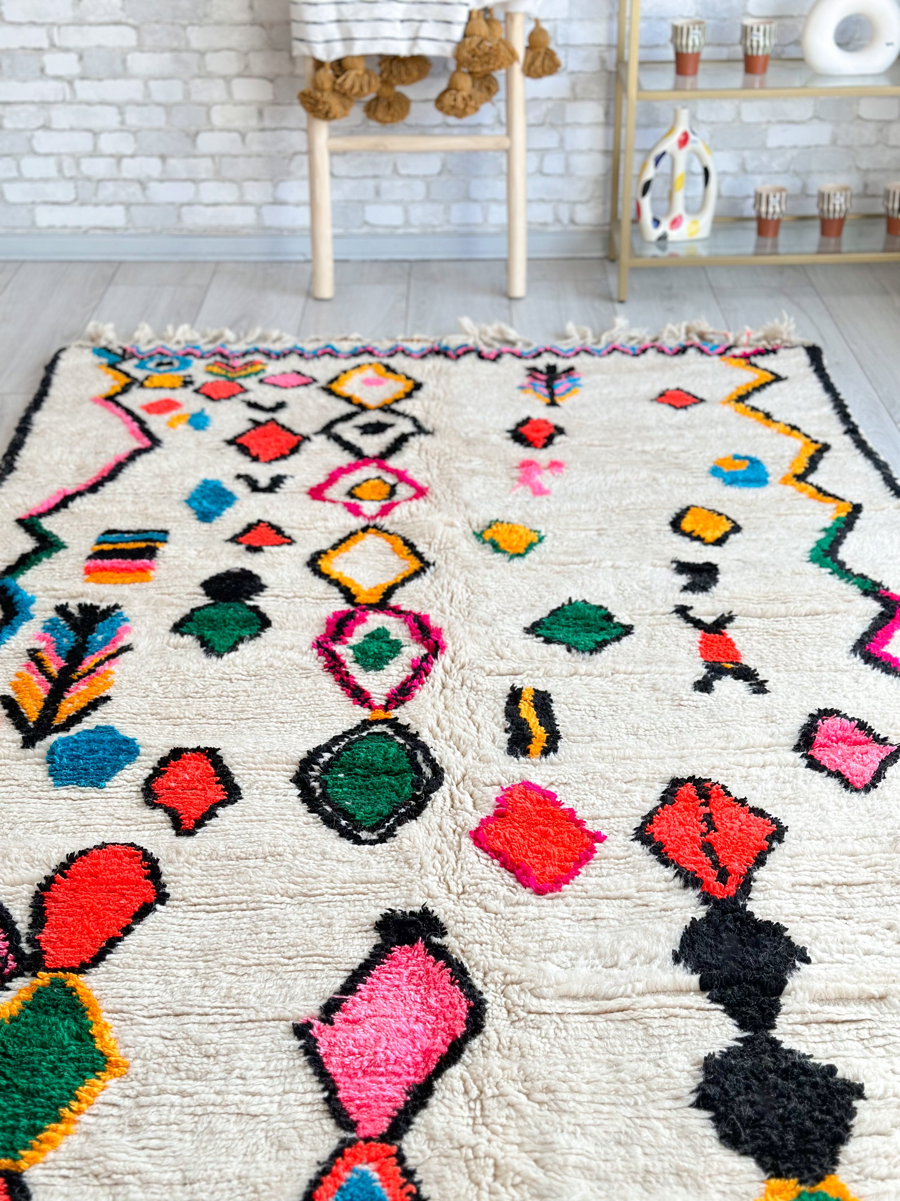 Colorful Berber rug 145 x 253 cm - n°627