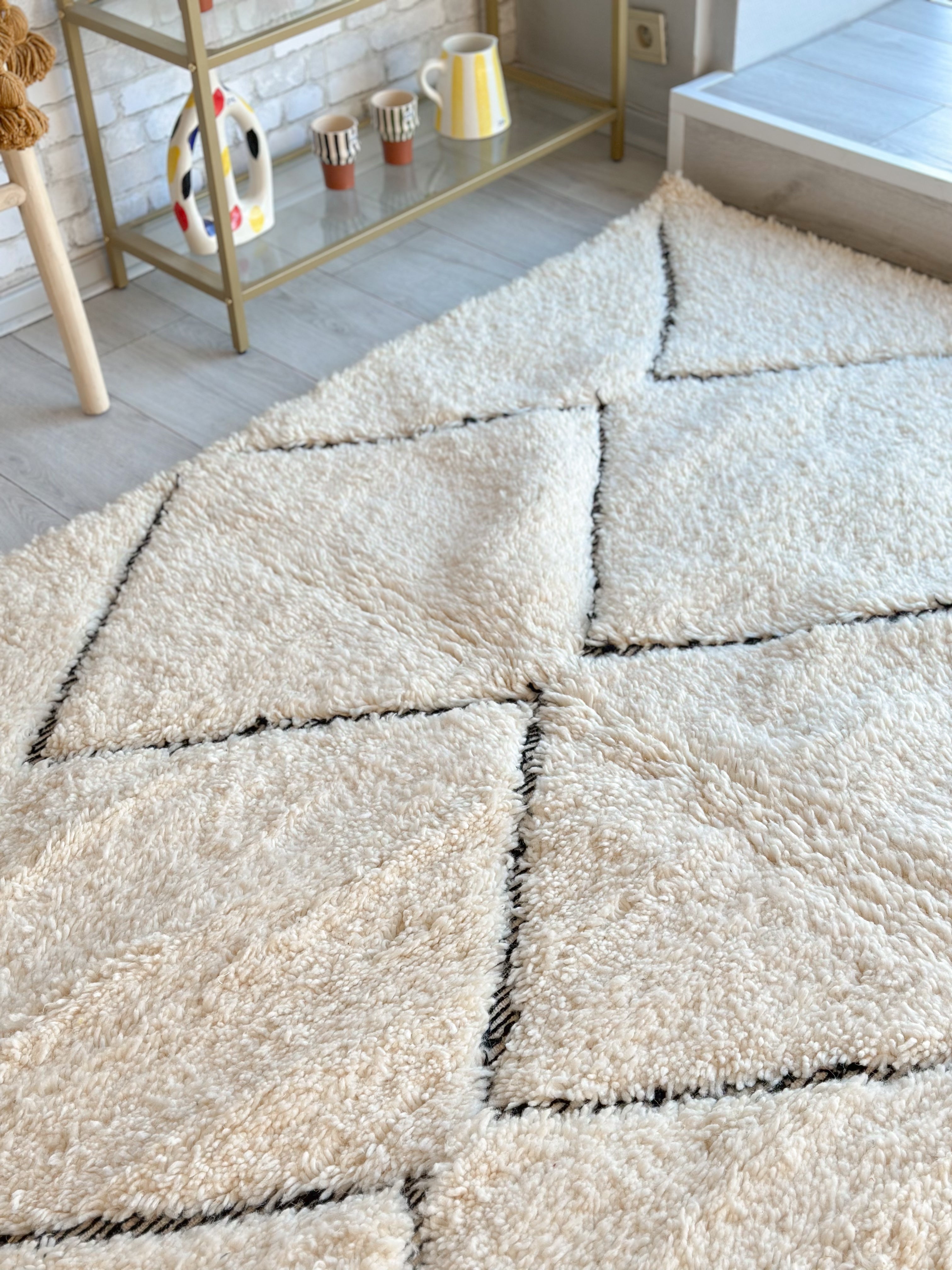 Beni Ouarain shaggy rug - 198 x 320 cm - n°752