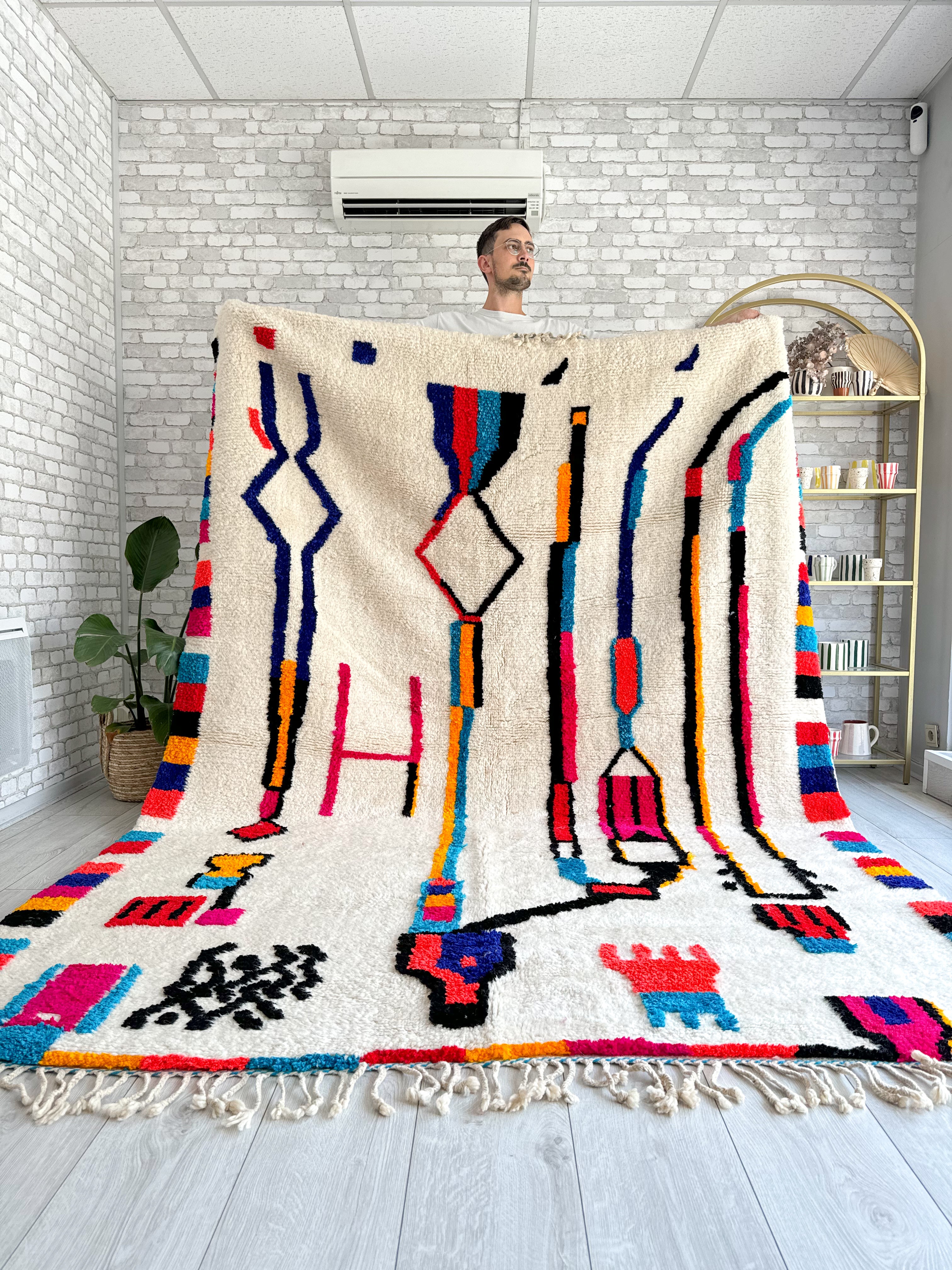 Colorful Berber rug 208 x 300 cm - n°1166