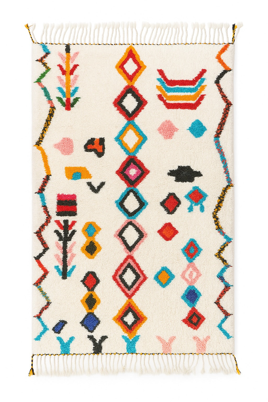 Tapis berbère coloré 100 x 178 cm - n°2390