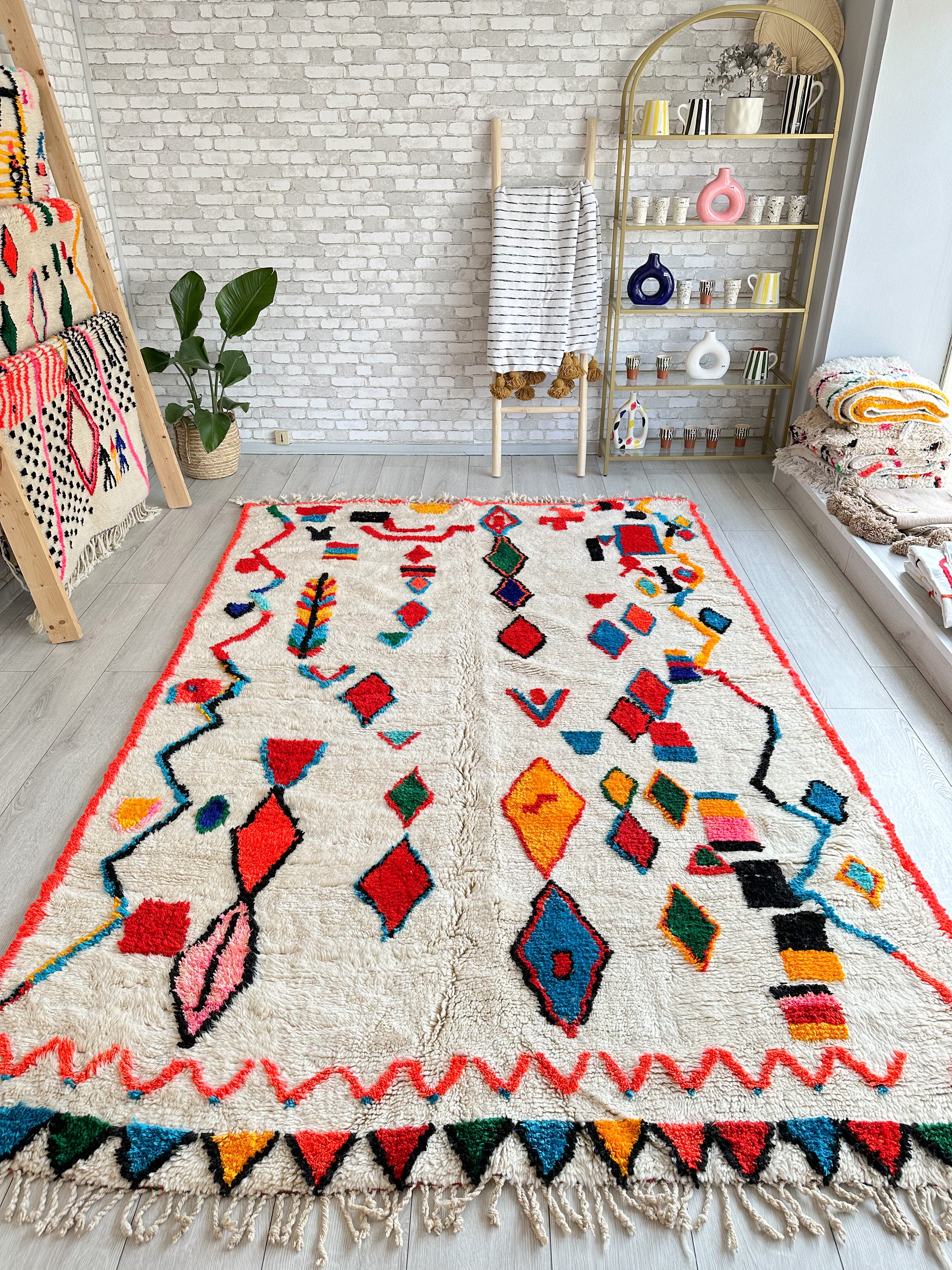 Colorful Berber rug 192 x 305 cm - n°599