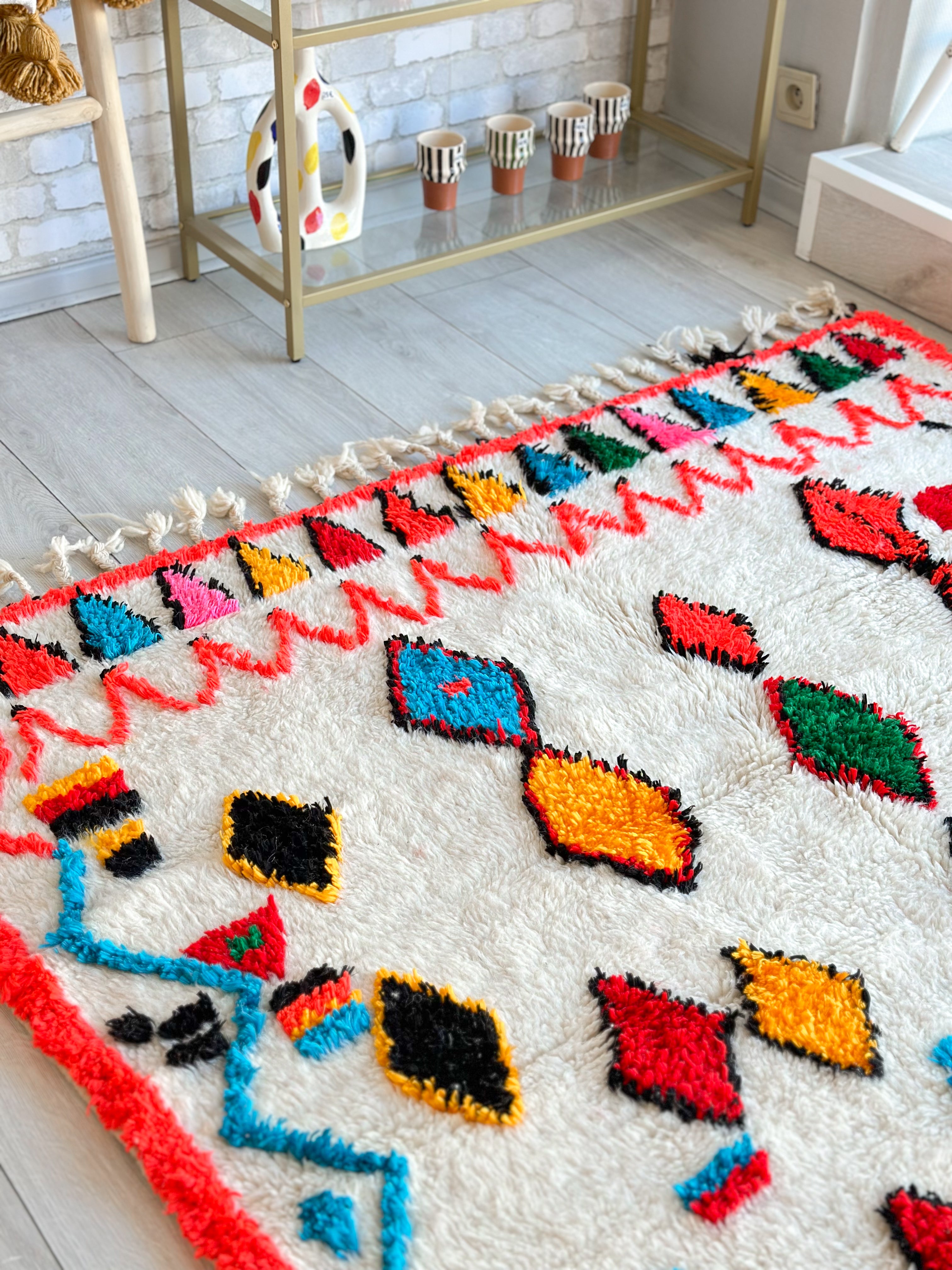 Colorful Berber rug 145 x 268 cm - n°730