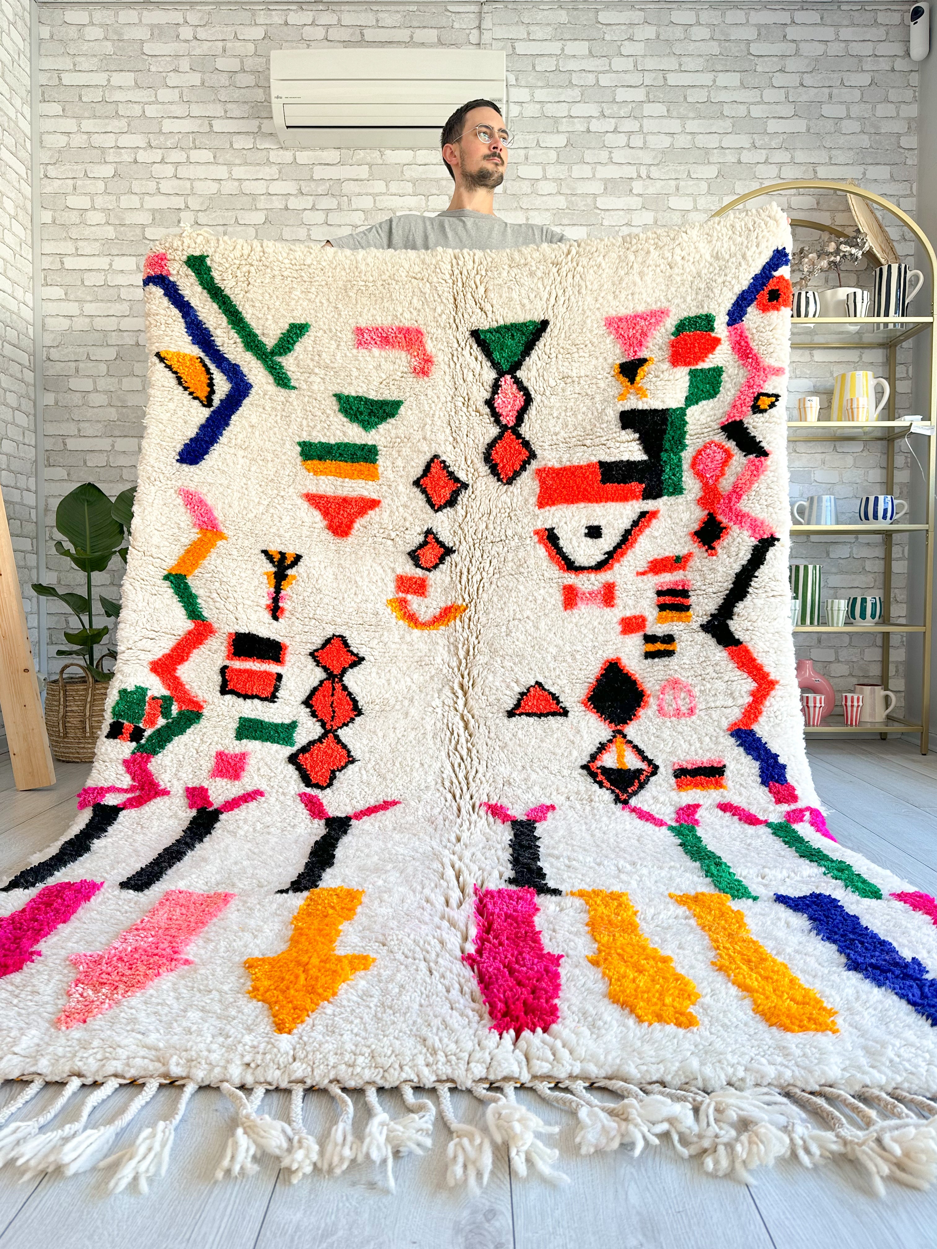 Colorful Berber rug 158 x 260 cm - n°782