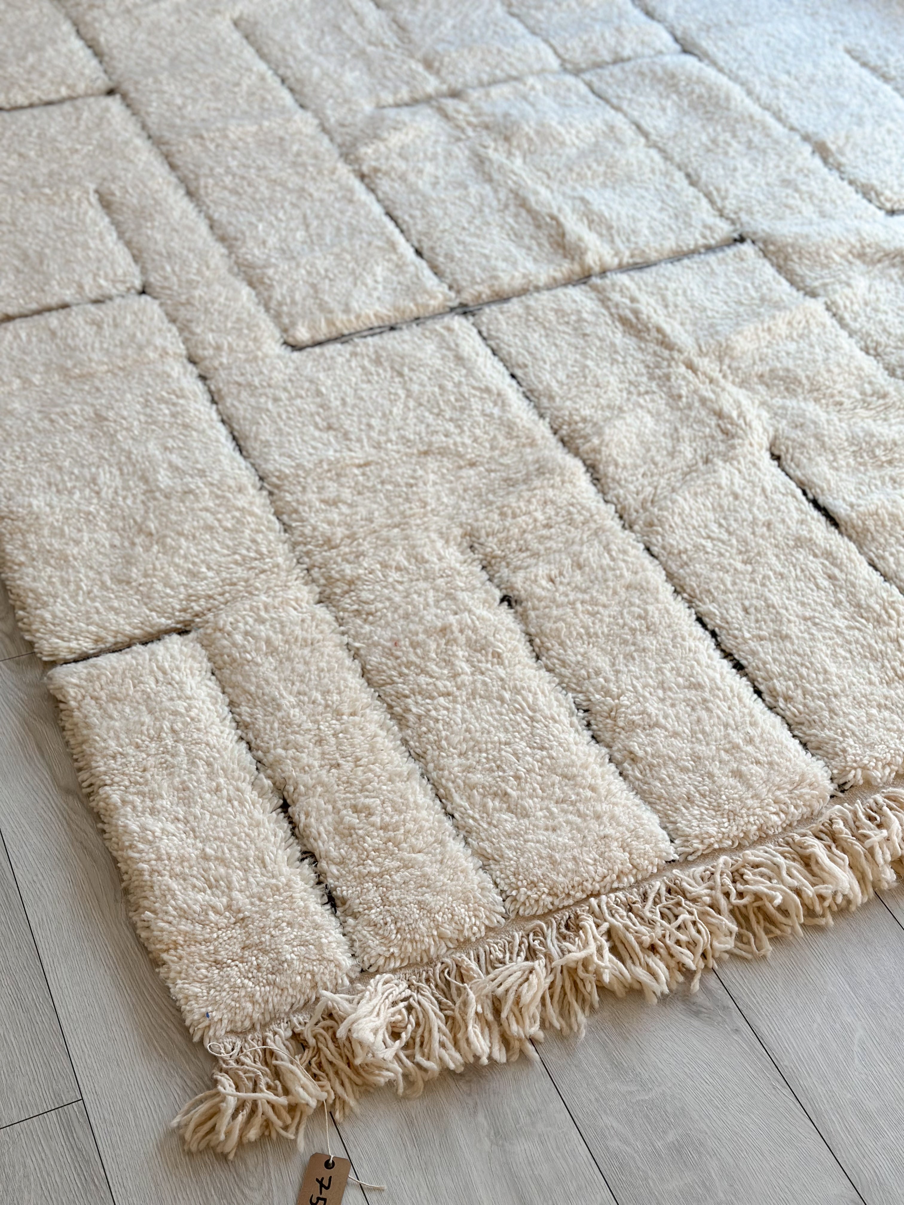 Beni Ouarain shaggy rug - 210 x 306 cm - n°750