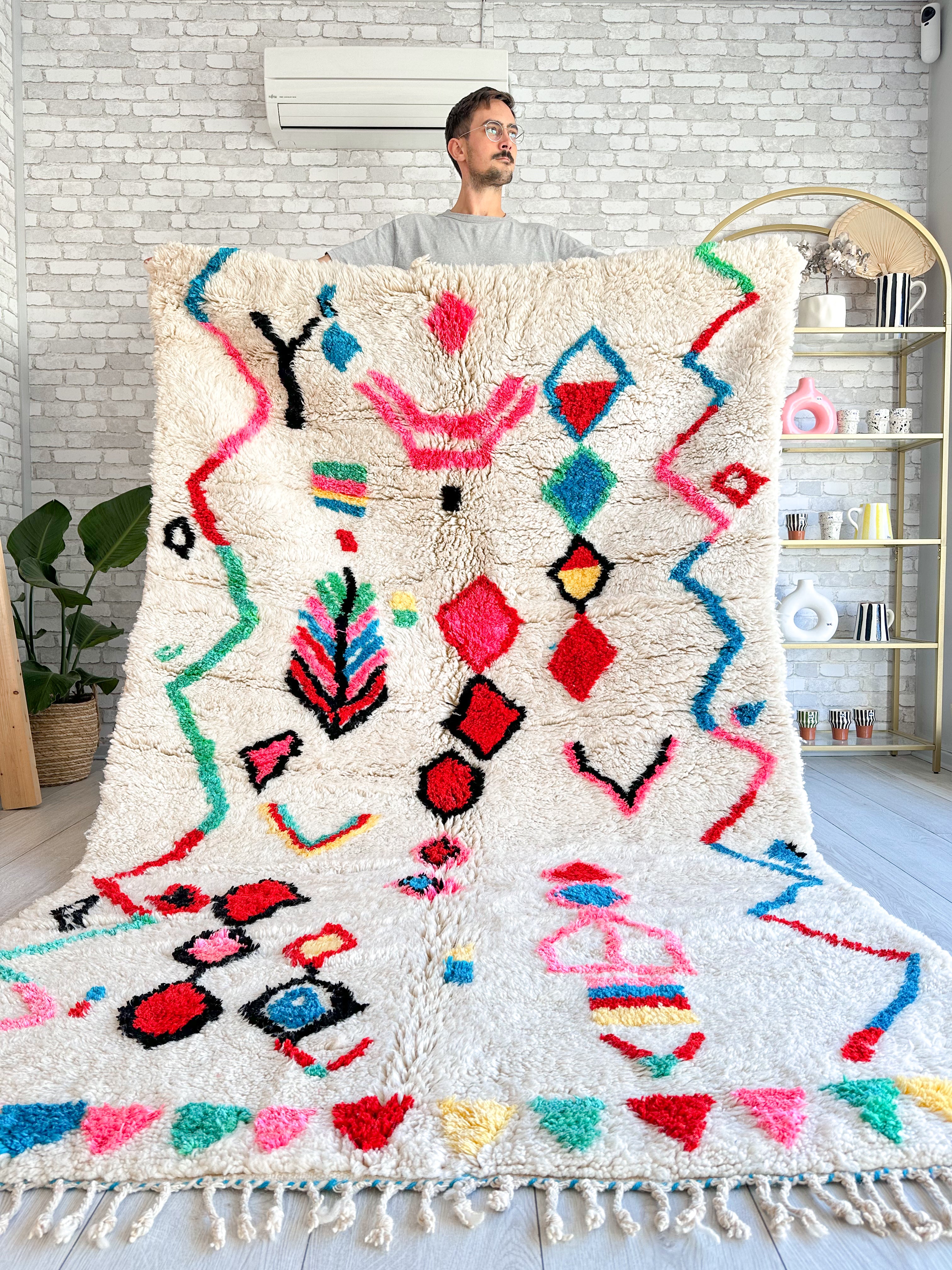 Colorful Berber rug 152 x 272 cm - n°726