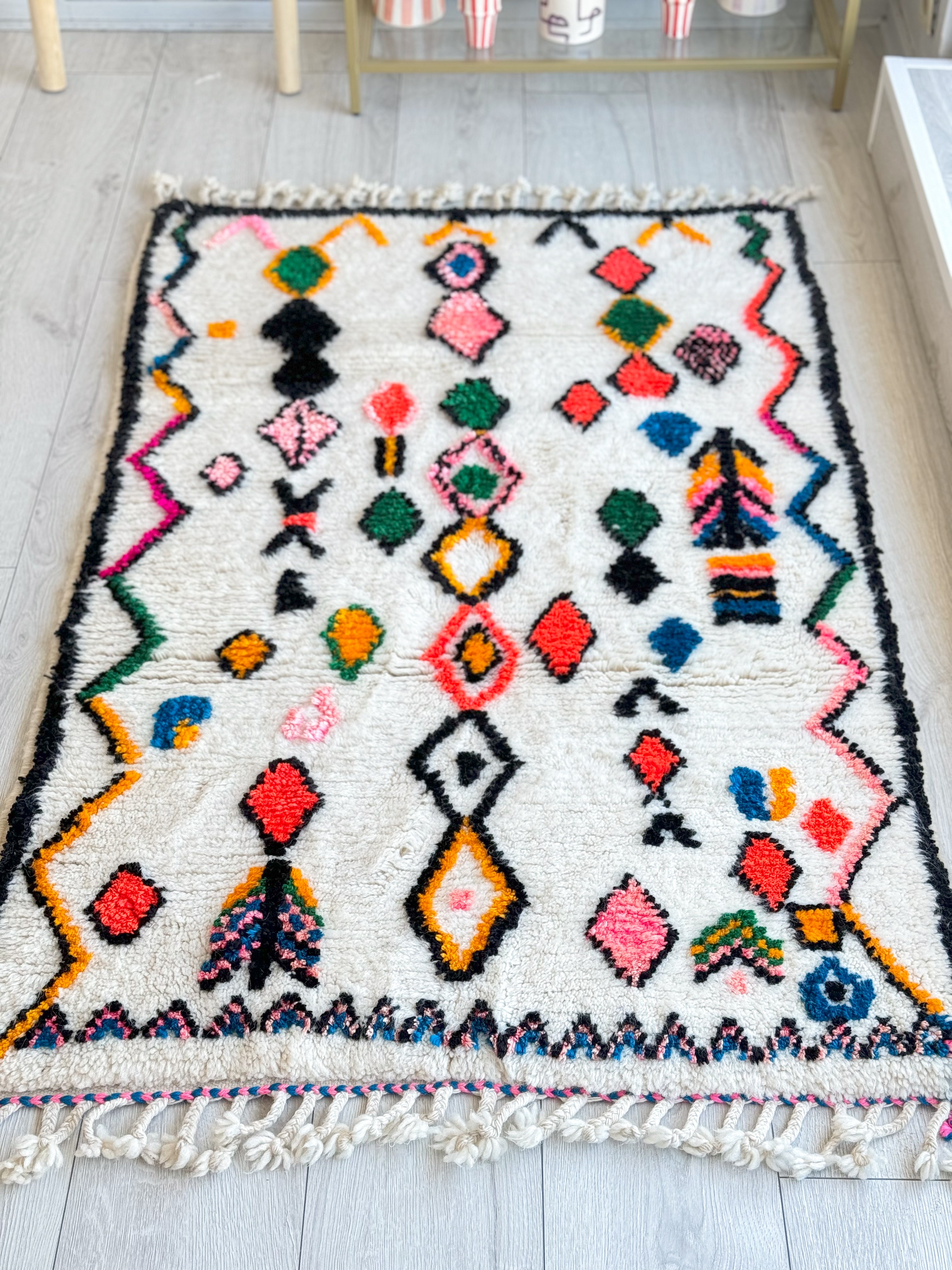 Colorful Berber rug 100 x 170 cm - n°1011