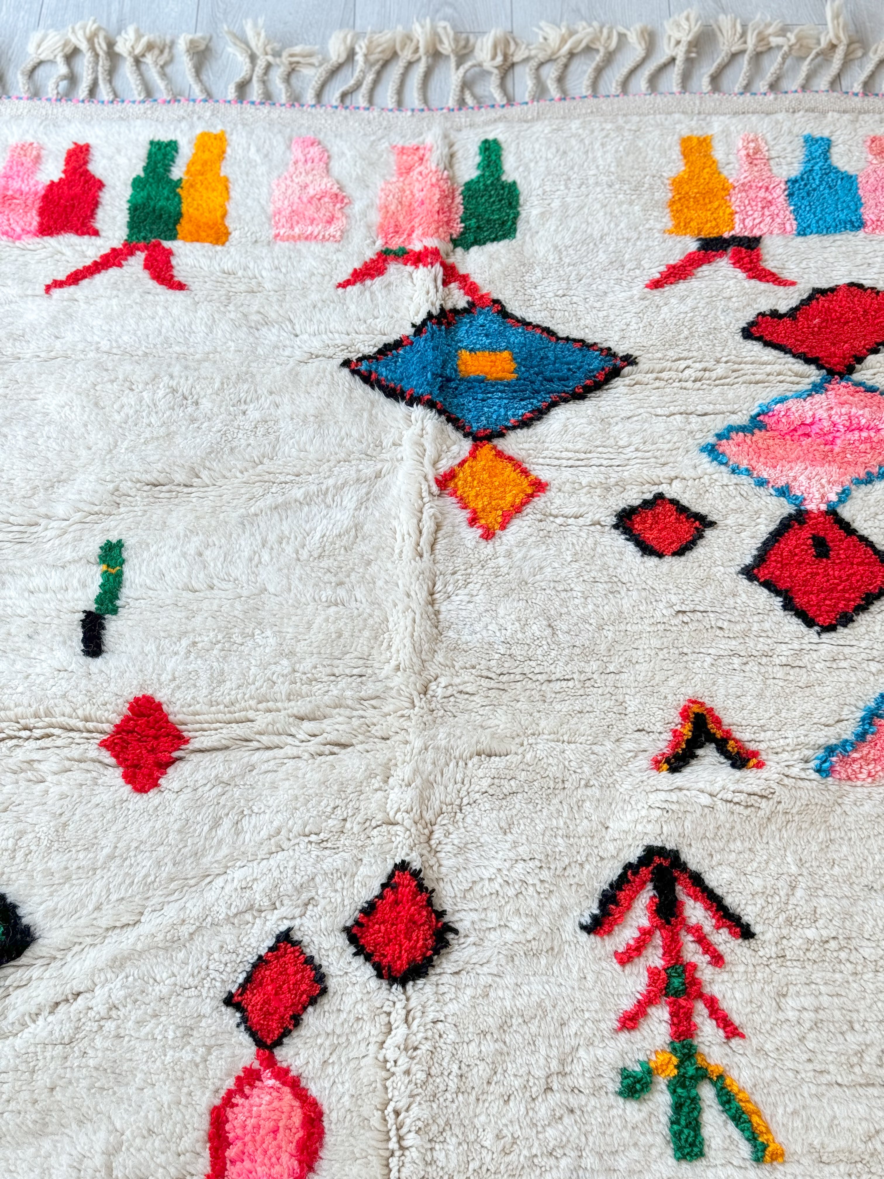 Colorful Berber rug 156 x 211 cm - n°1115