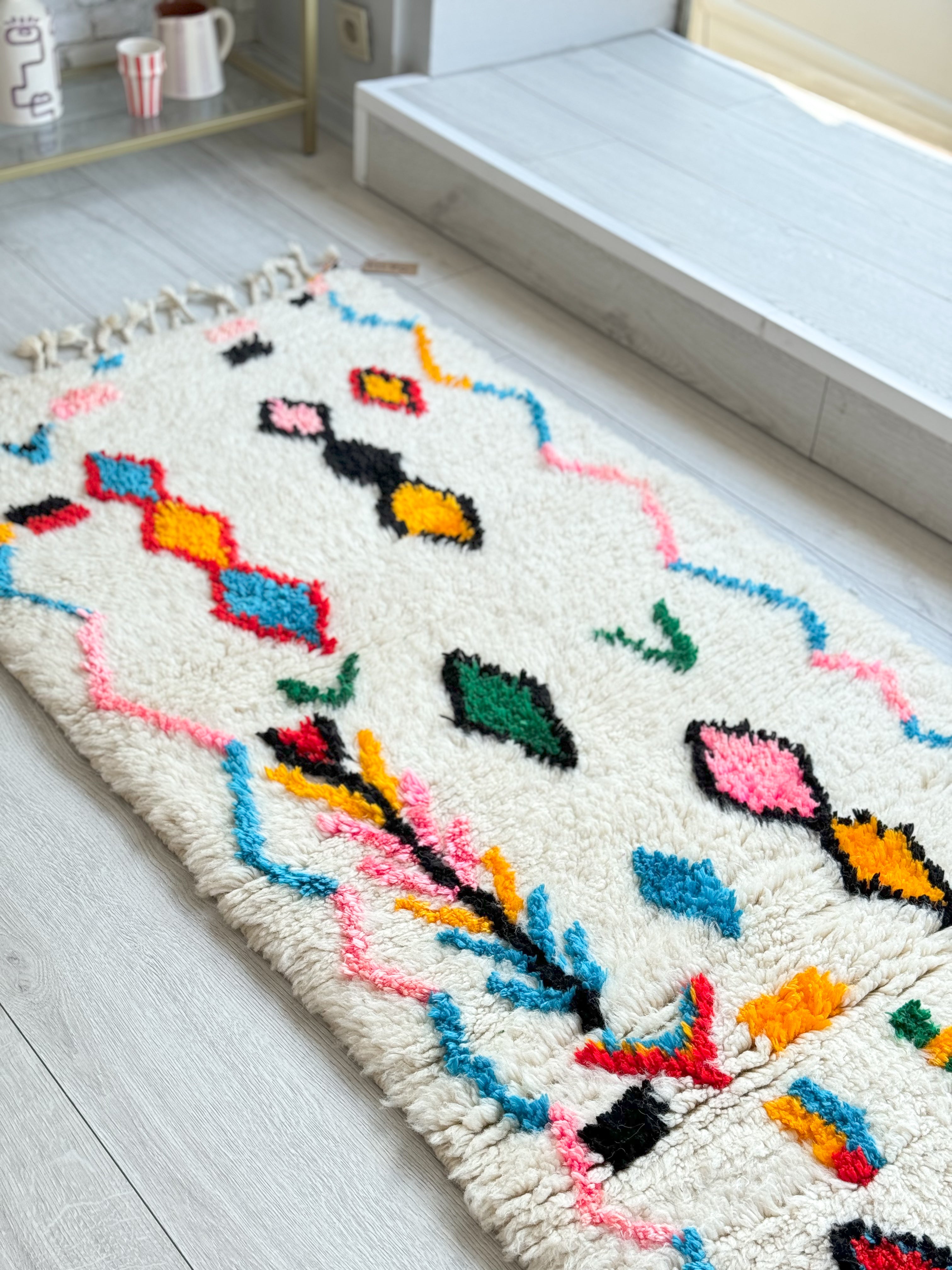 Colorful Berber hallway rug 82 x 242 cm - n°1170