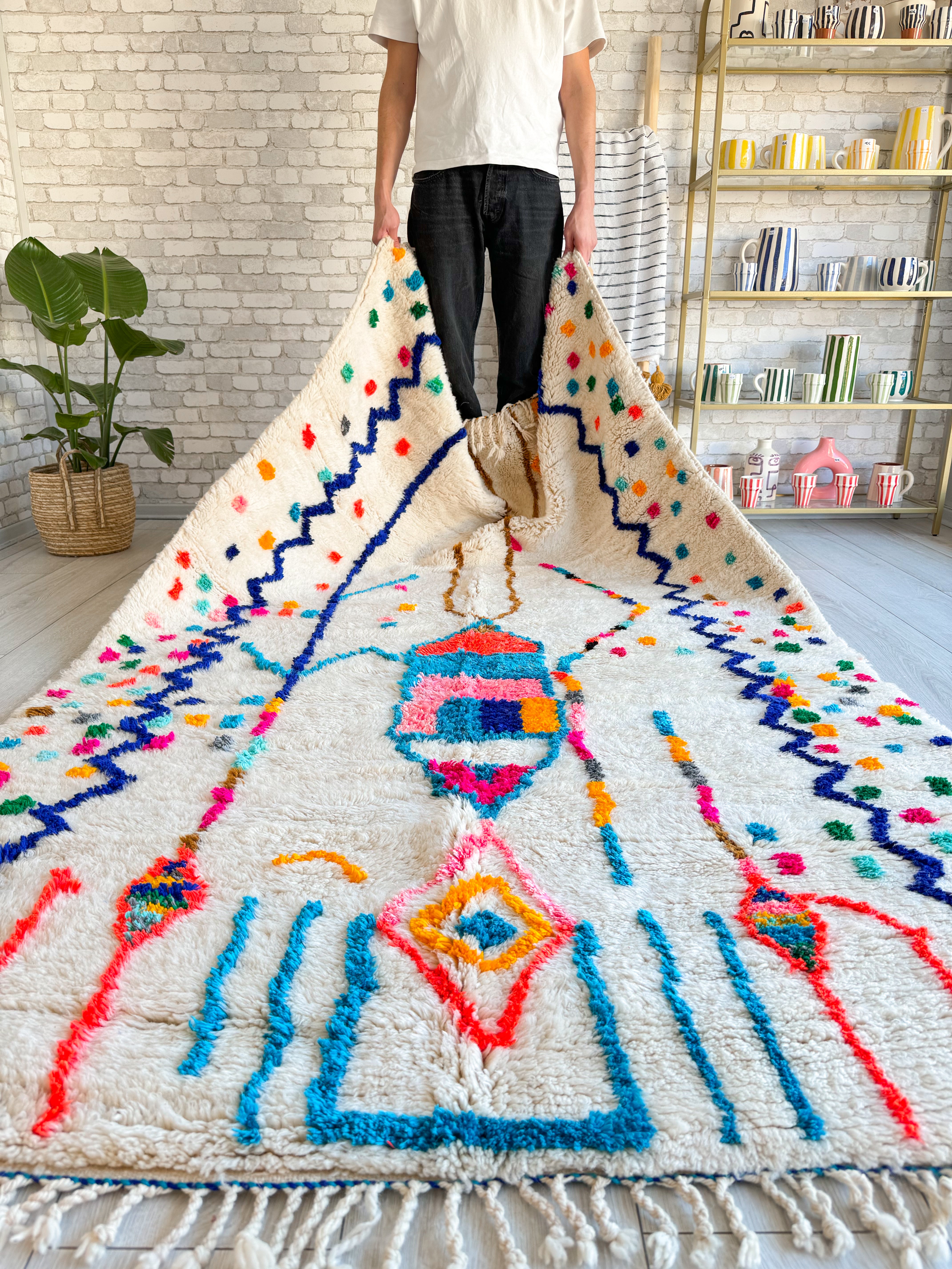 Colorful Berber rug 153 x 270 cm - n°873