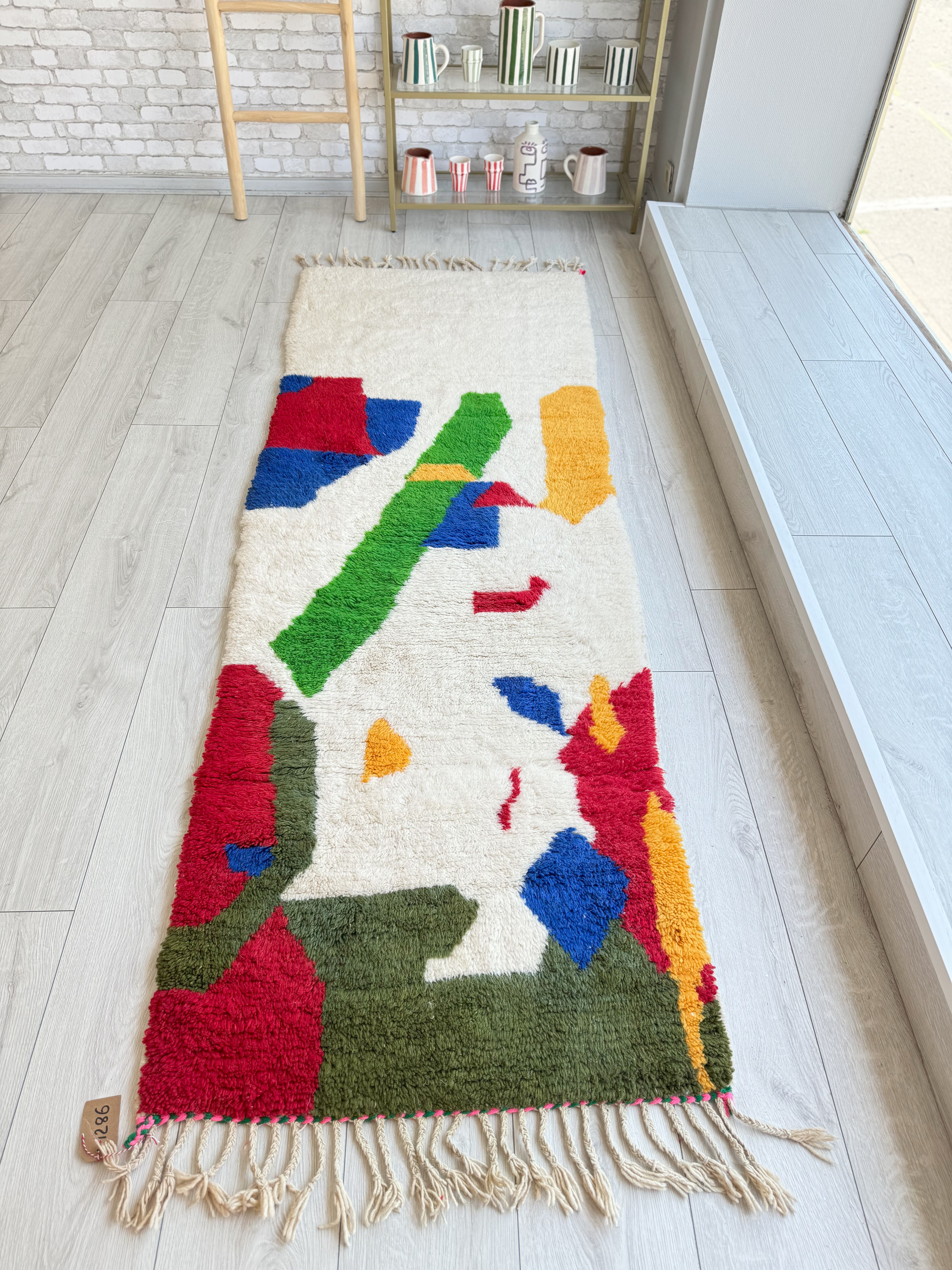 Tapis berbère de couloir coloré 81 x 260 cm - n°1286