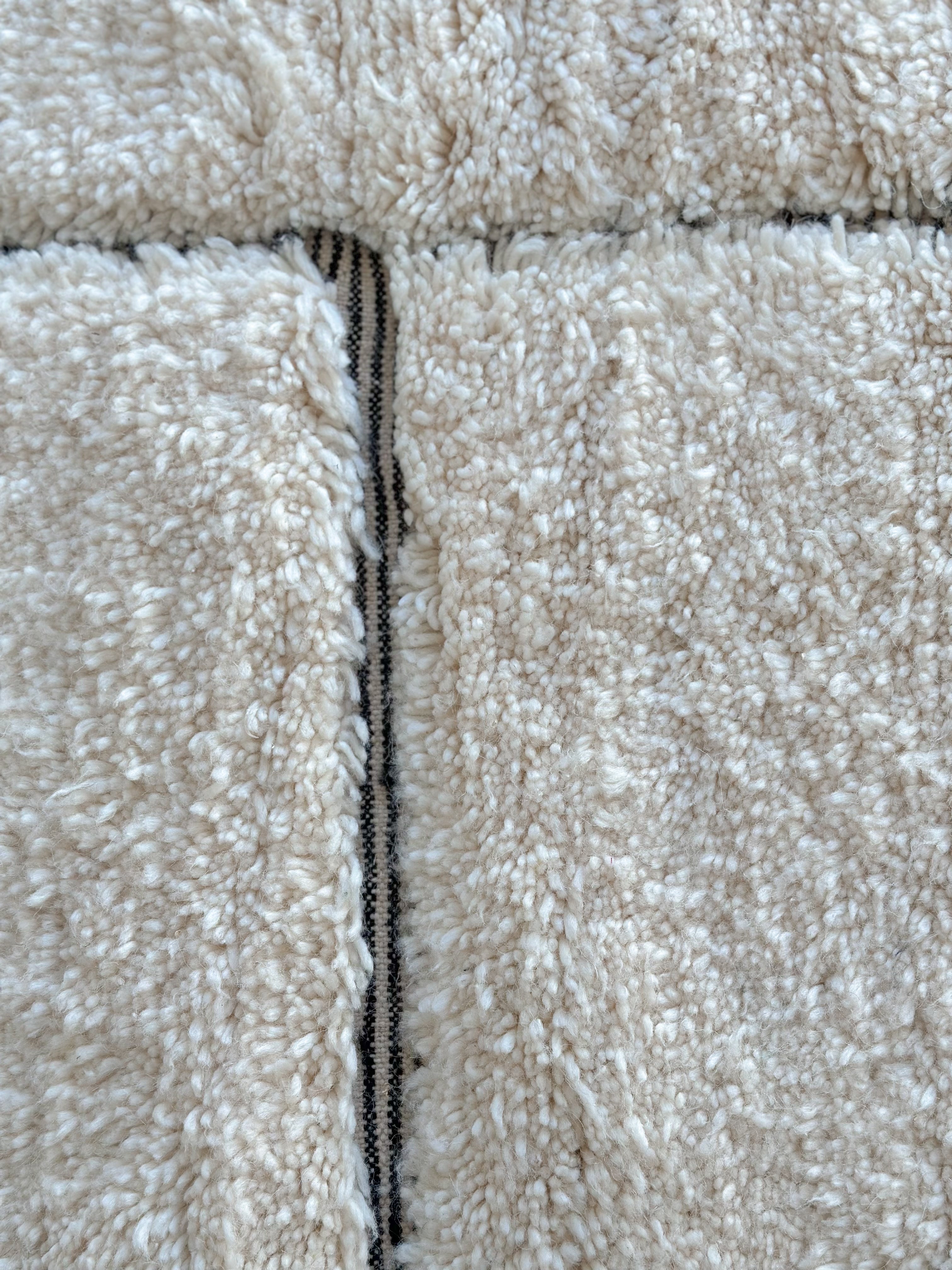 Tapis Beni Ouarain shaggy - 210 x 306 cm - n°750