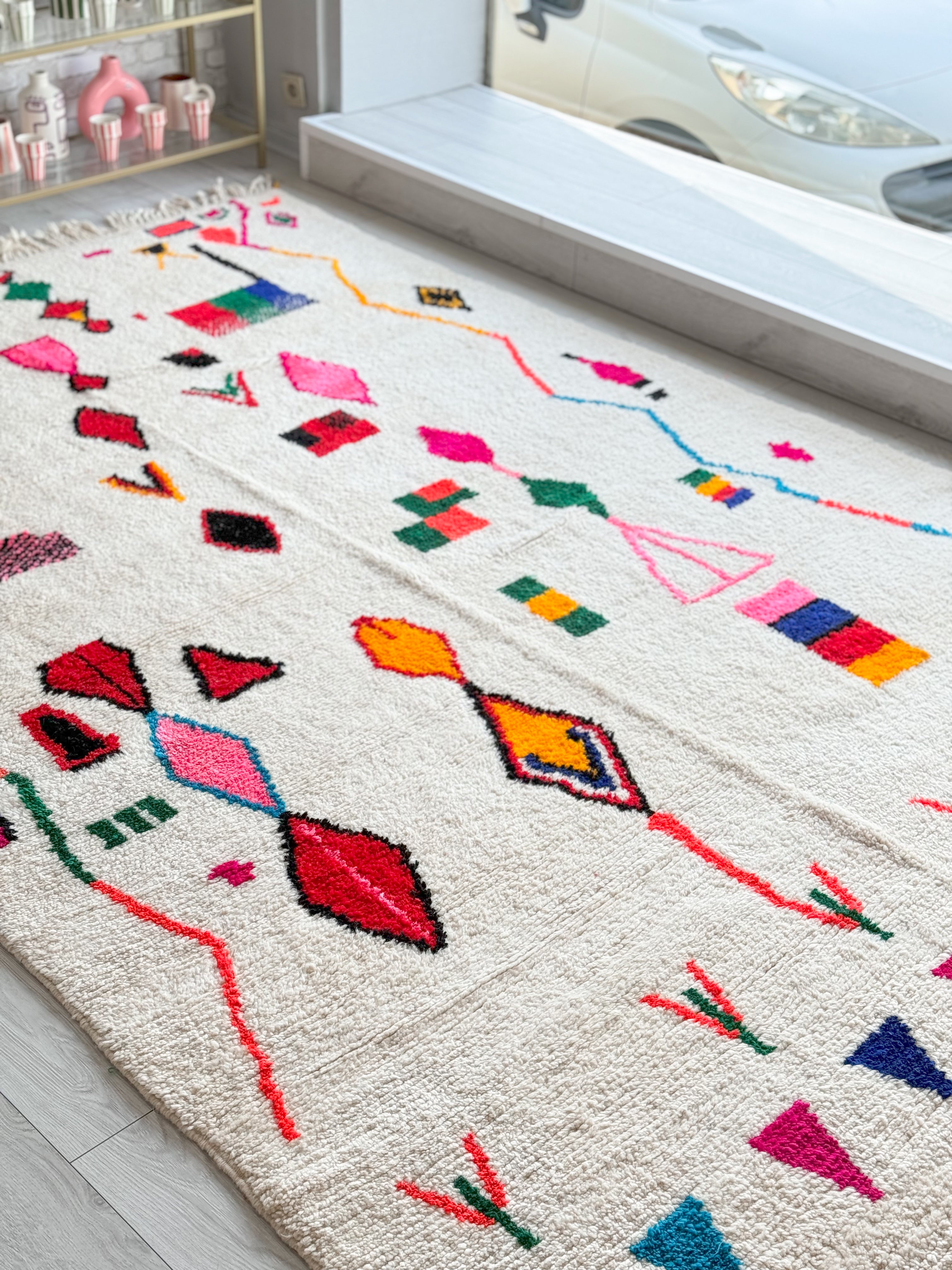 Colorful Berber rug 201 x 325 cm - n°845