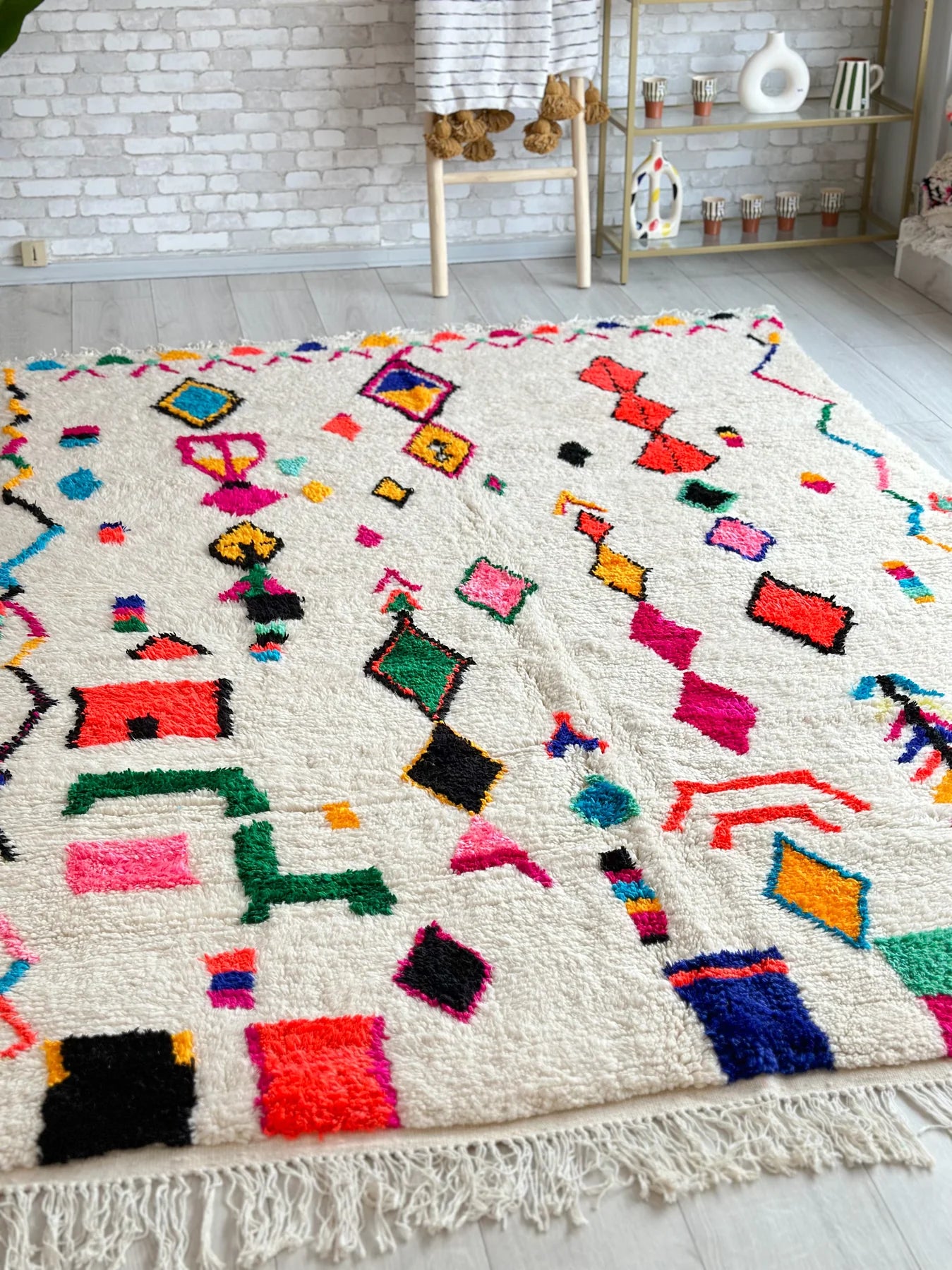 Colorful Berber carpet - n°593