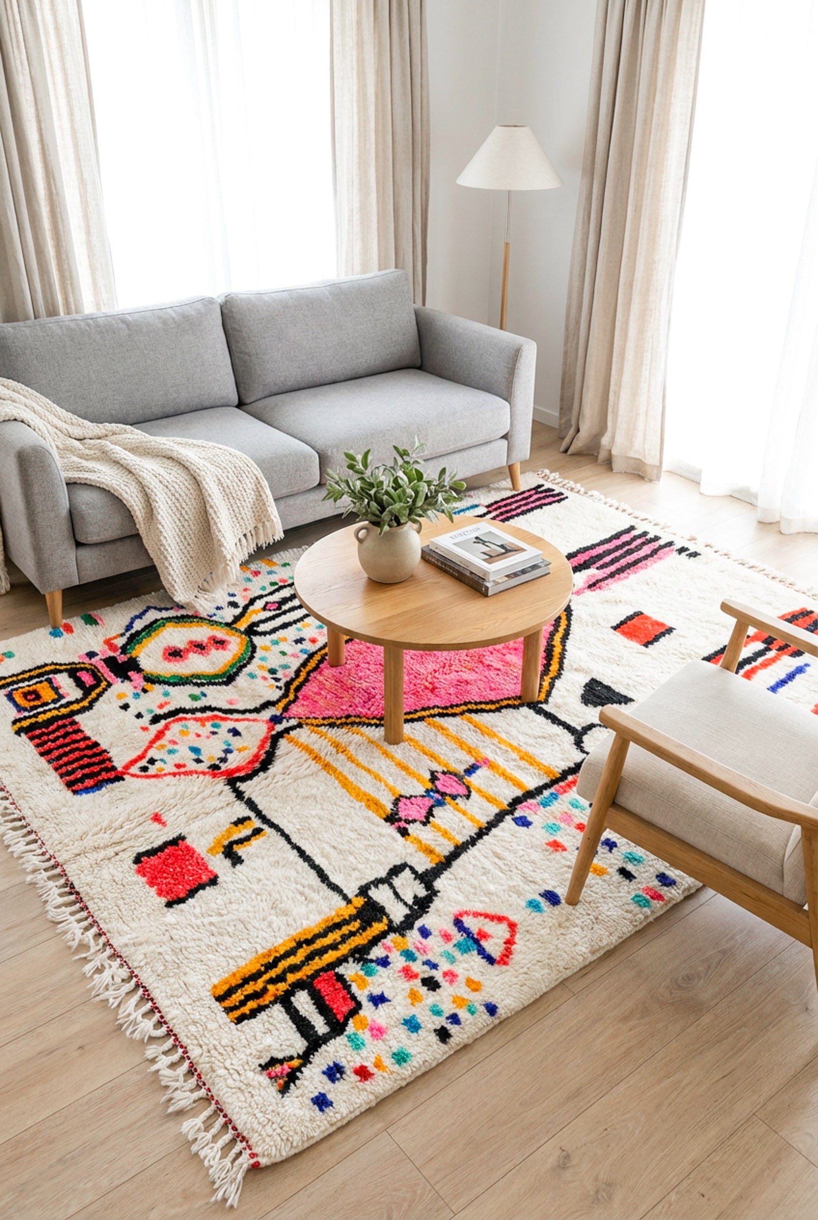 Tapis berbère coloré - n°521