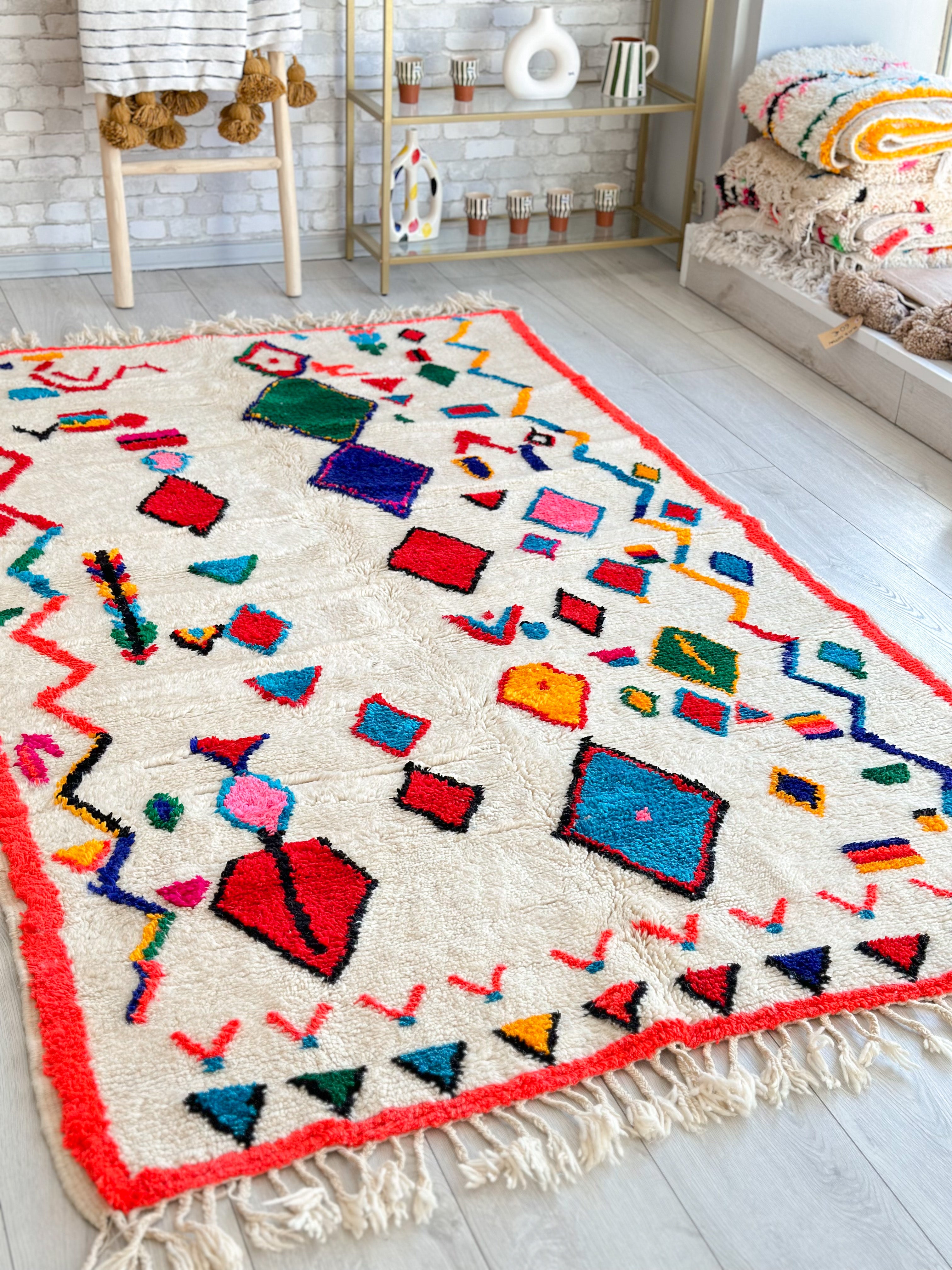 Colorful Berber rug 148 x 264 cm - n°625