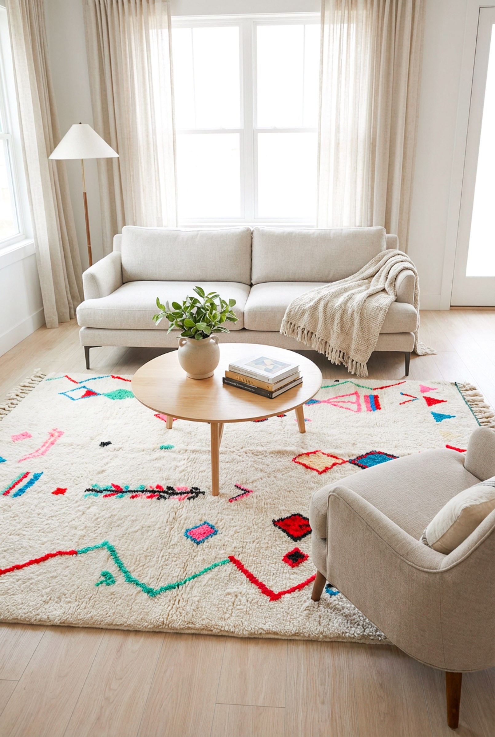 Tapis berbère coloré - n°540