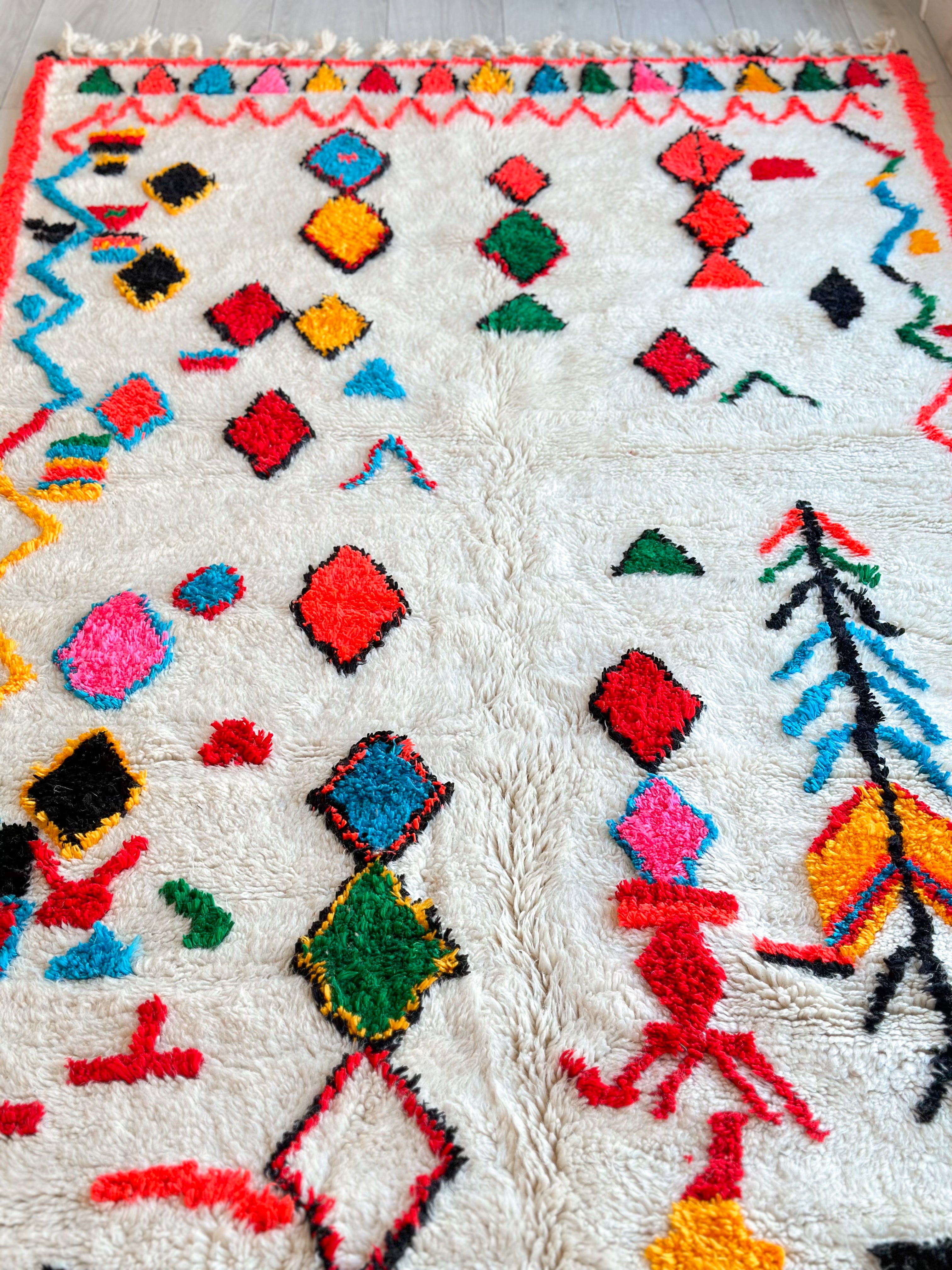 Colorful Berber rug 145 x 268 cm - n°730