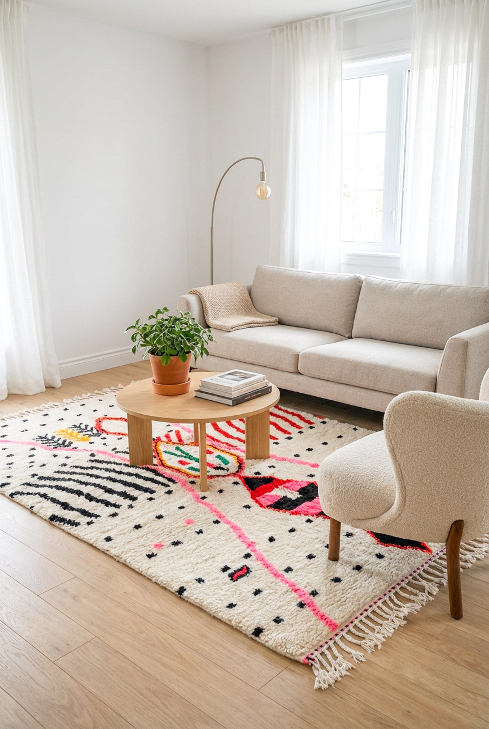 Tapis berbère coloré - n°592