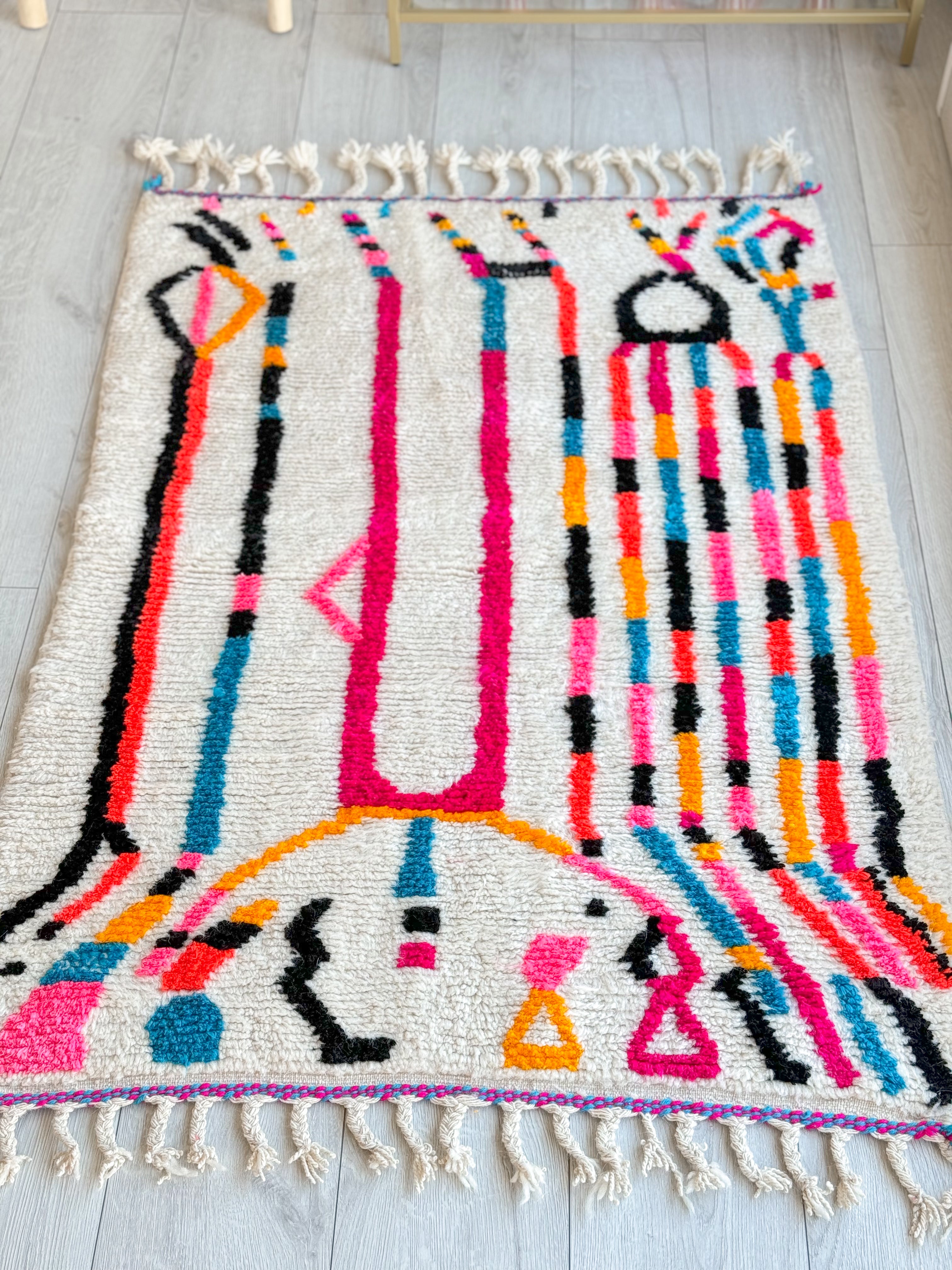 Colorful Berber rug 100 x 160 cm - n°860