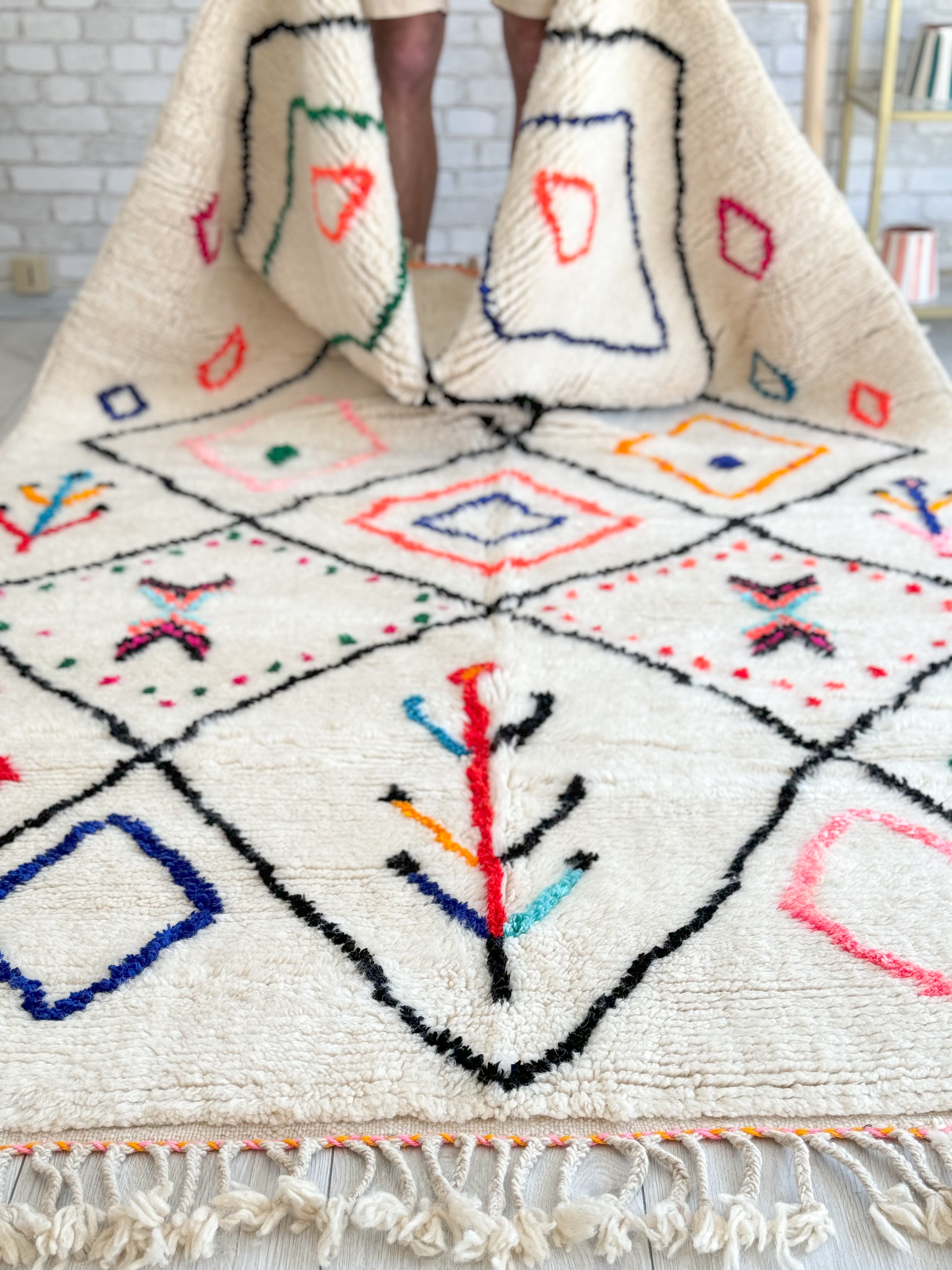 Colorful Berber rug 145 x 262 cm - n°1100