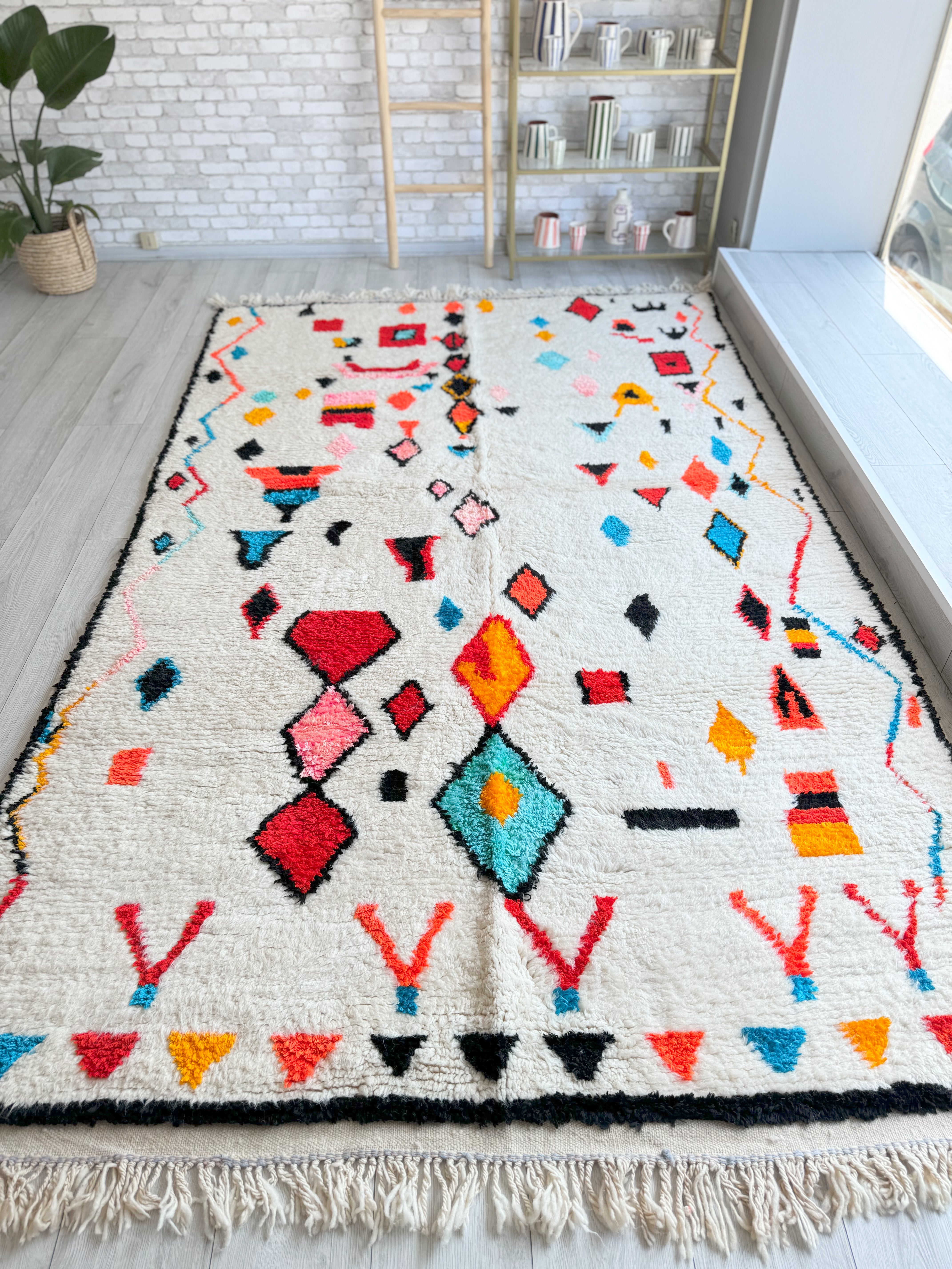 Colorful Moroccan Rug 183 x 315 cm / 6.0 x 10.3 ft - n°1036