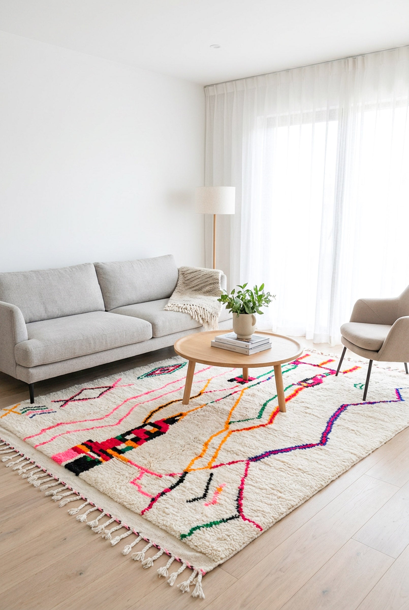 Tapis berbère coloré - n°688