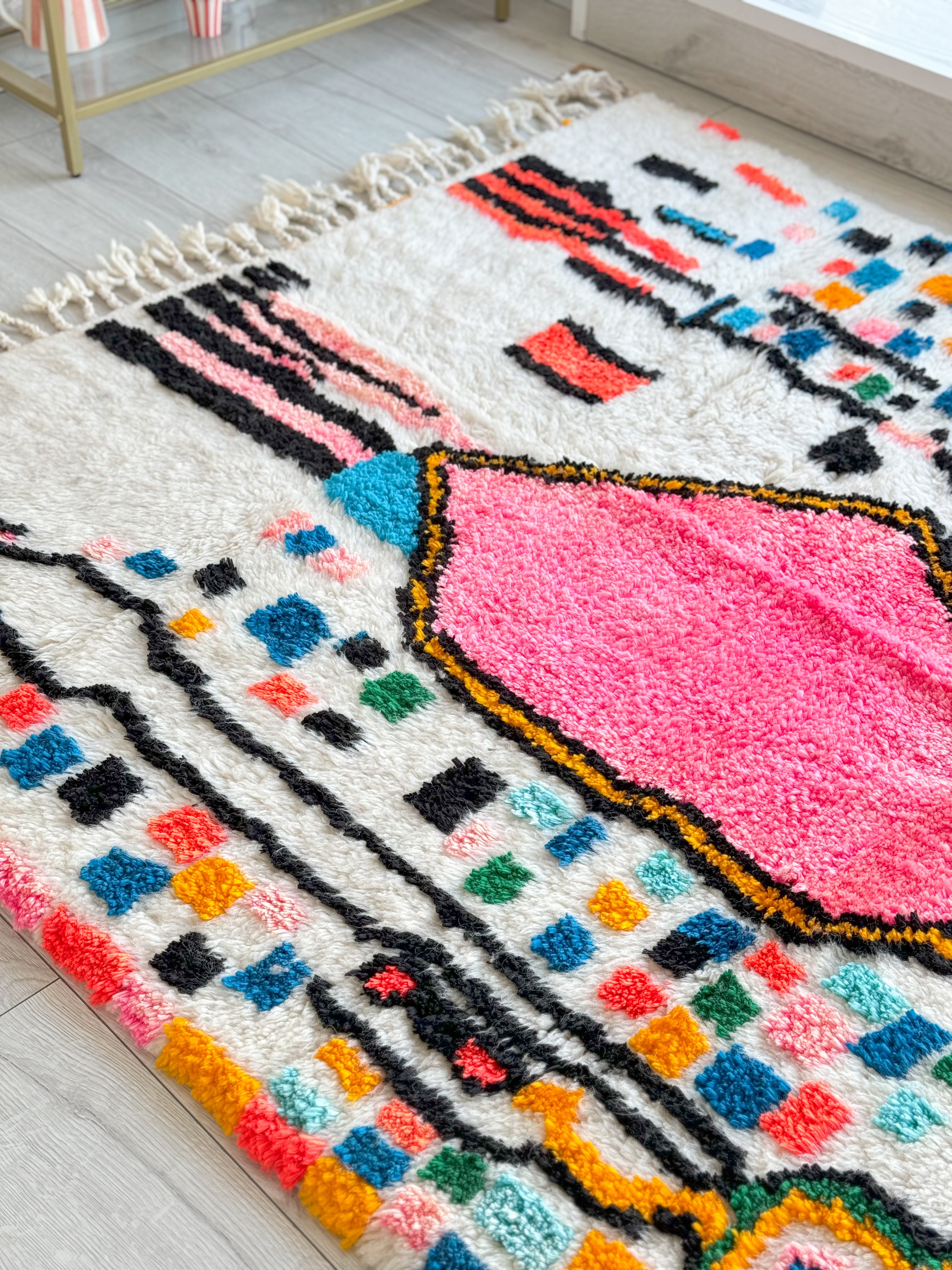 Colorful Berber rug 148 x 242 cm - n°940