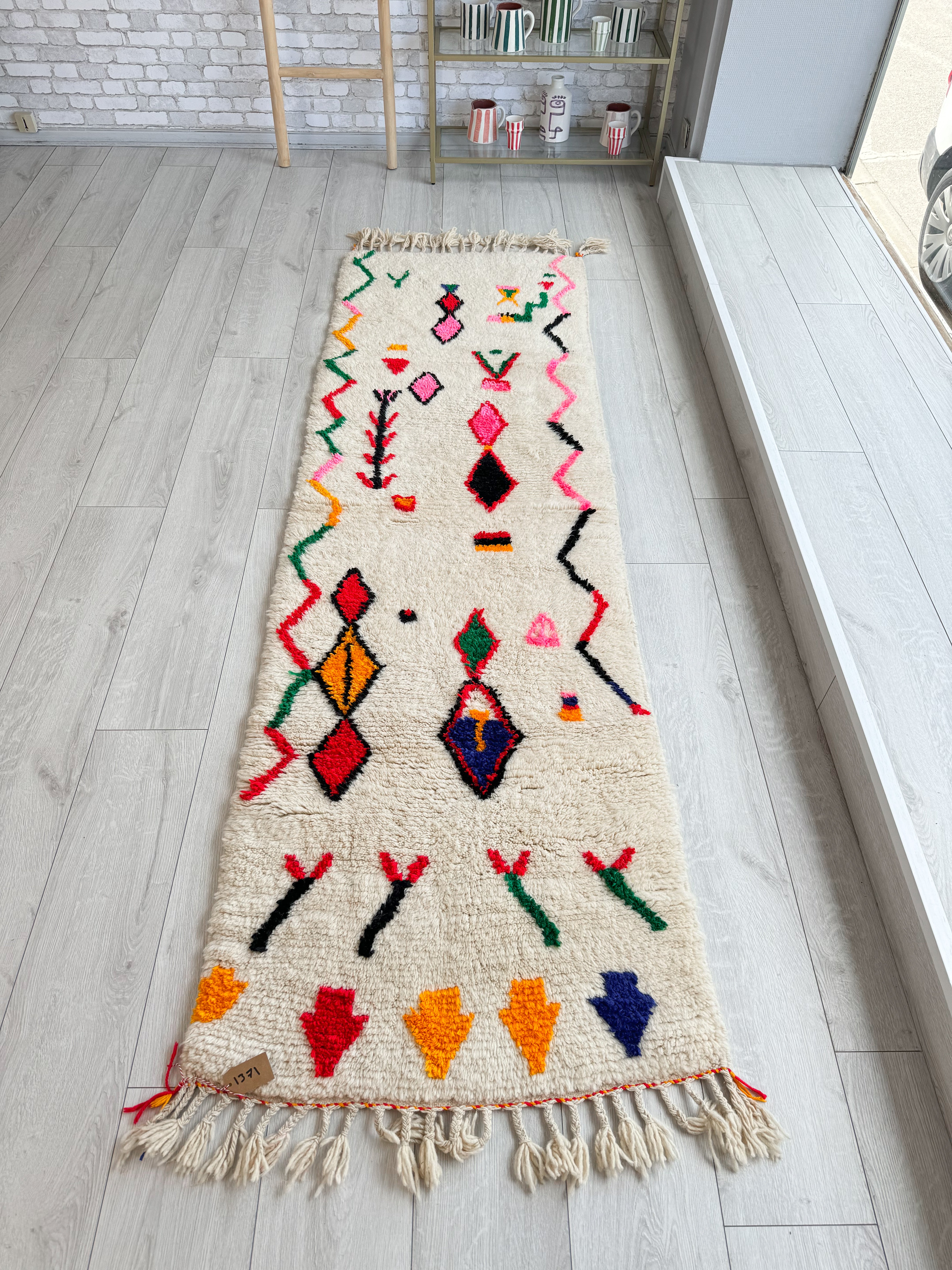 60s Berber Hallway Runner Rug8x2 ft - Handemade Rug popular - Moroccan Azilal Rug - Hallway Rug - Moroccan Azilal Carpet - Beni Mguid Runner