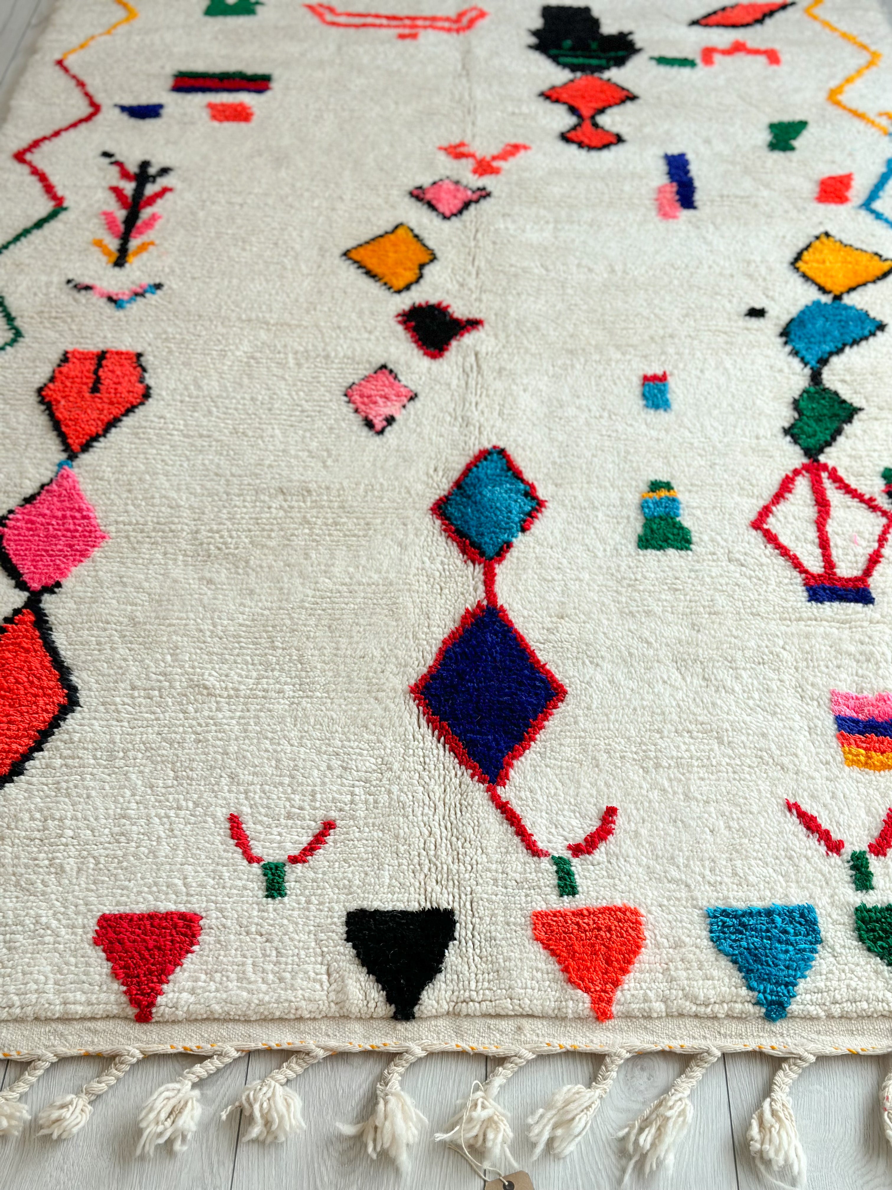 Colorful Berber carpet - n°601 