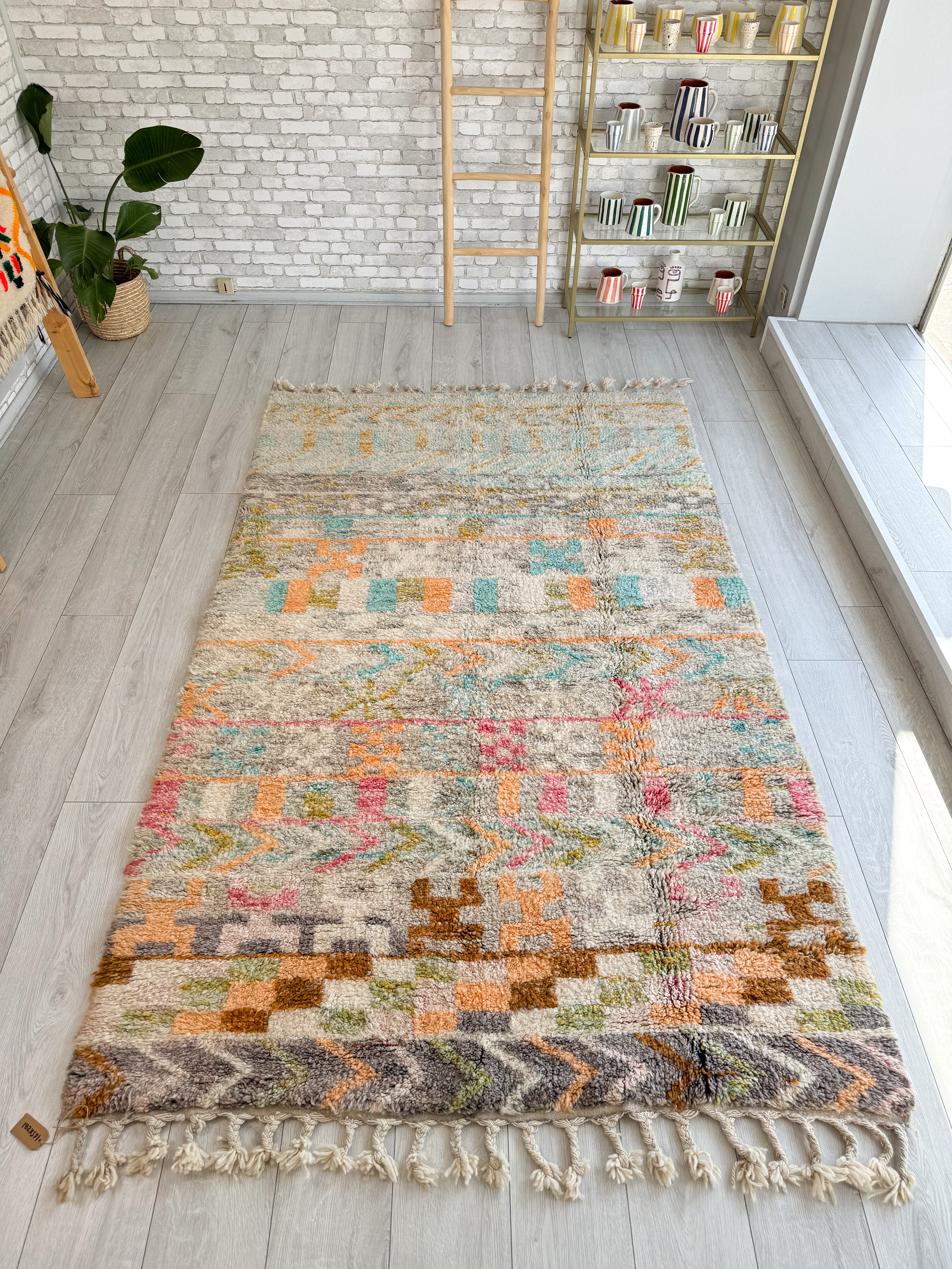 Colorful Beni Ouarain Rug 165 x 281 cm / 5.4 x 9.2 ft - n°1497