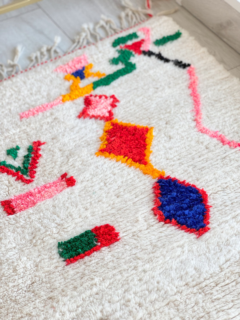 Colorful Berber rug 193 x 290 cm - n°848