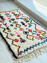 Colorful Moroccan Rug 100 x 170 cm / 3.3 x 5.6 ft - n°1269