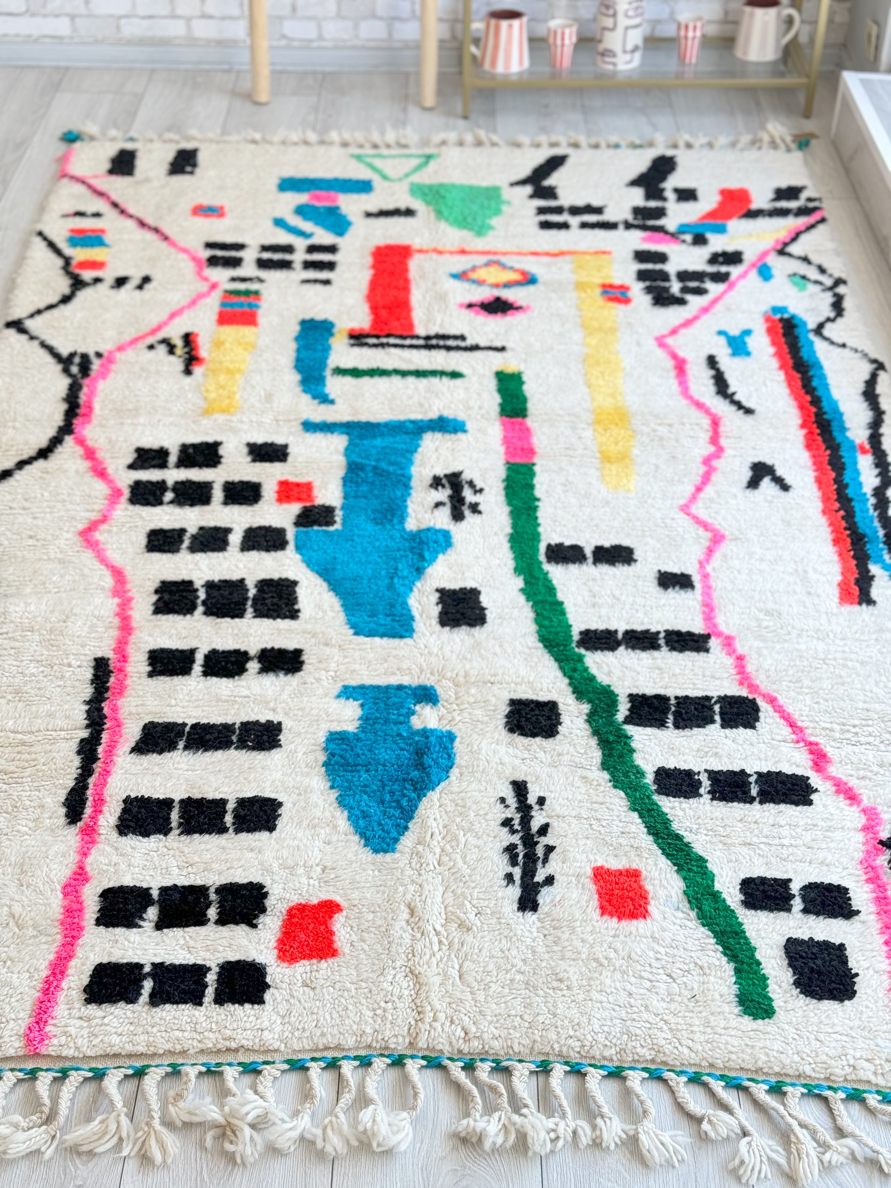 Tapis berbère coloré 161 x 268 cm - n°1114