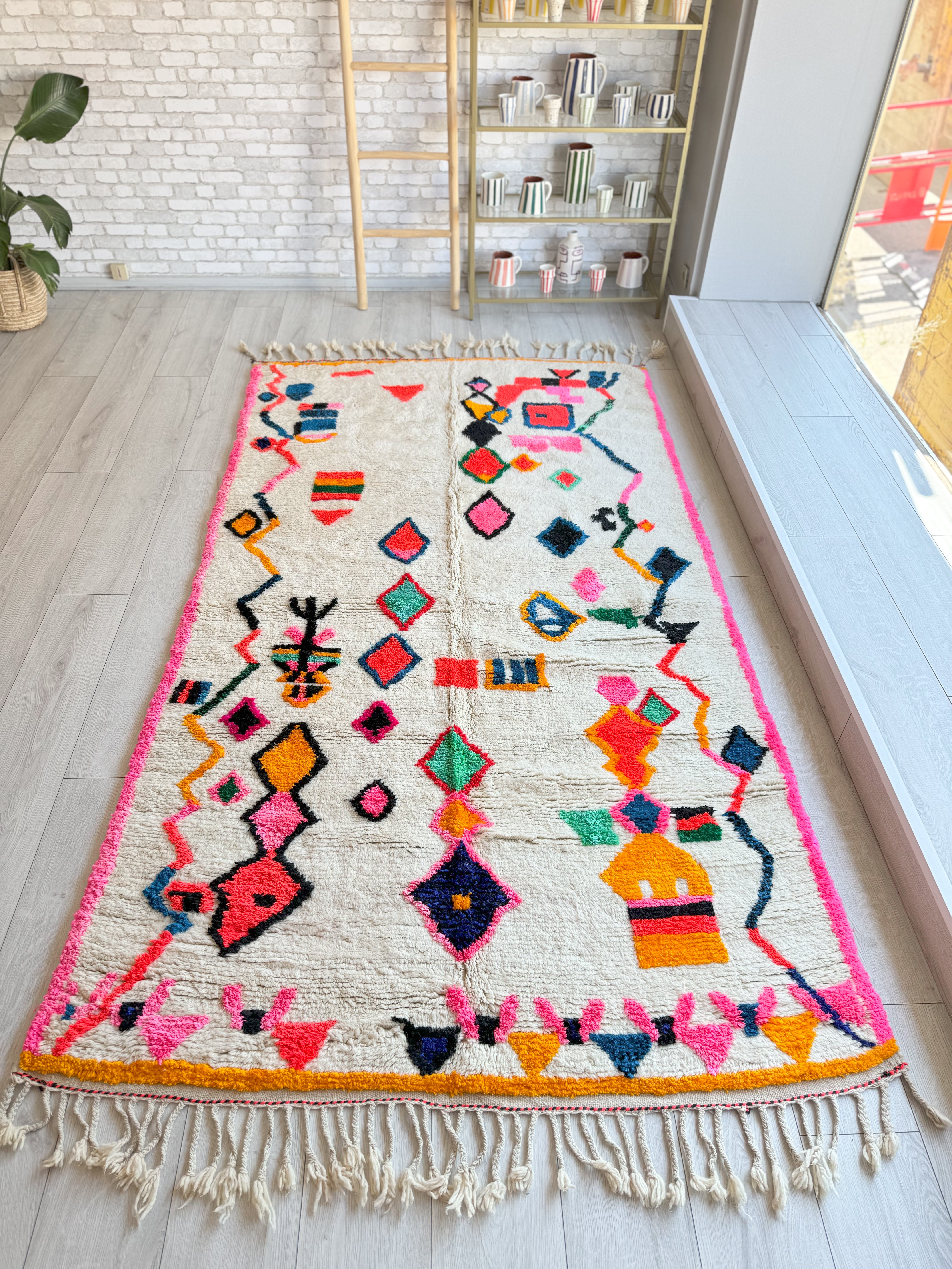 Colorful Moroccan Rug 152 x 300 cm / 5.0 x 9.8 ft - n°1391