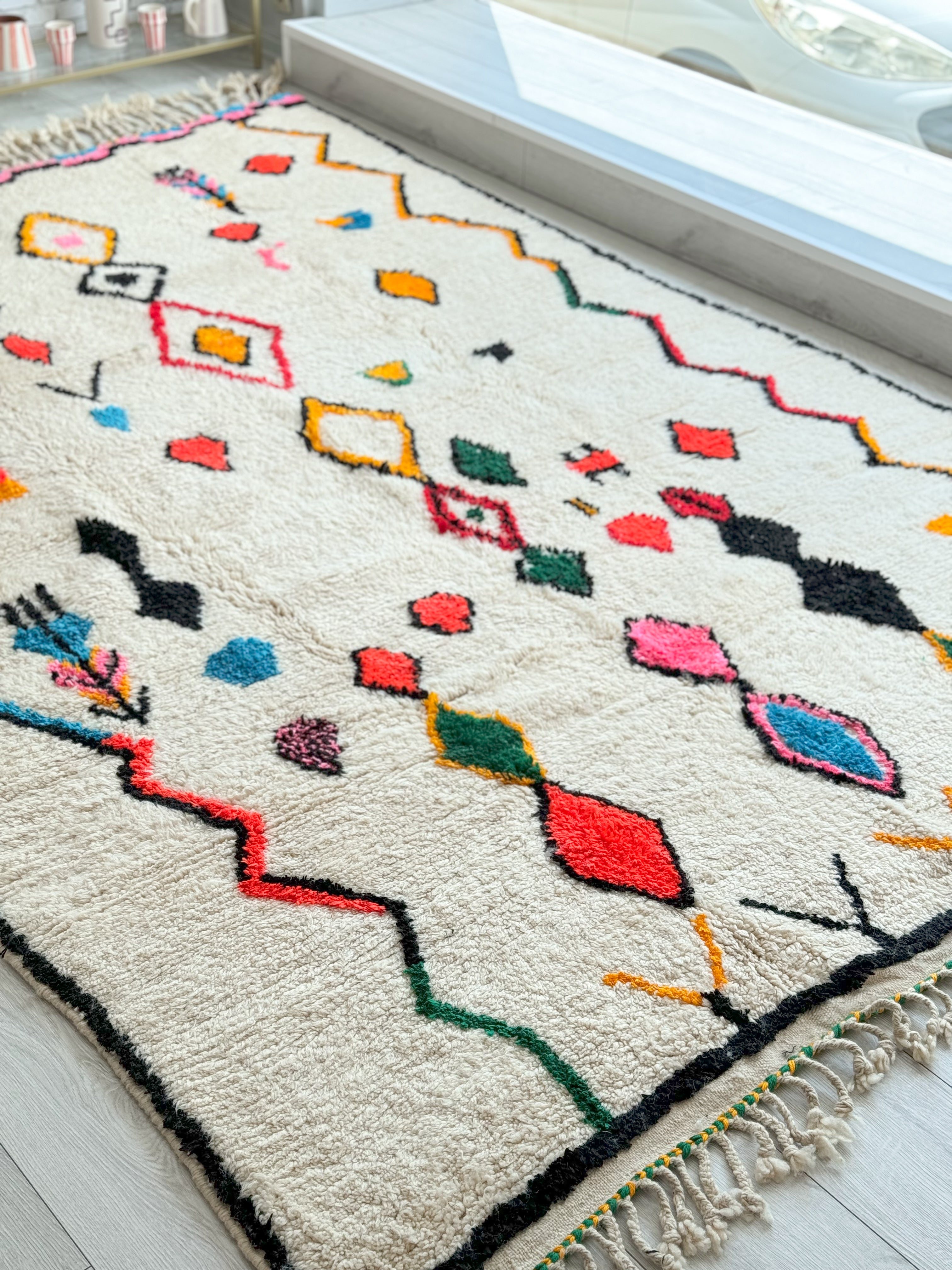 Colorful Moroccan Rug 201 x 320 cm / 6.6 x 10.5 ft - n°1279