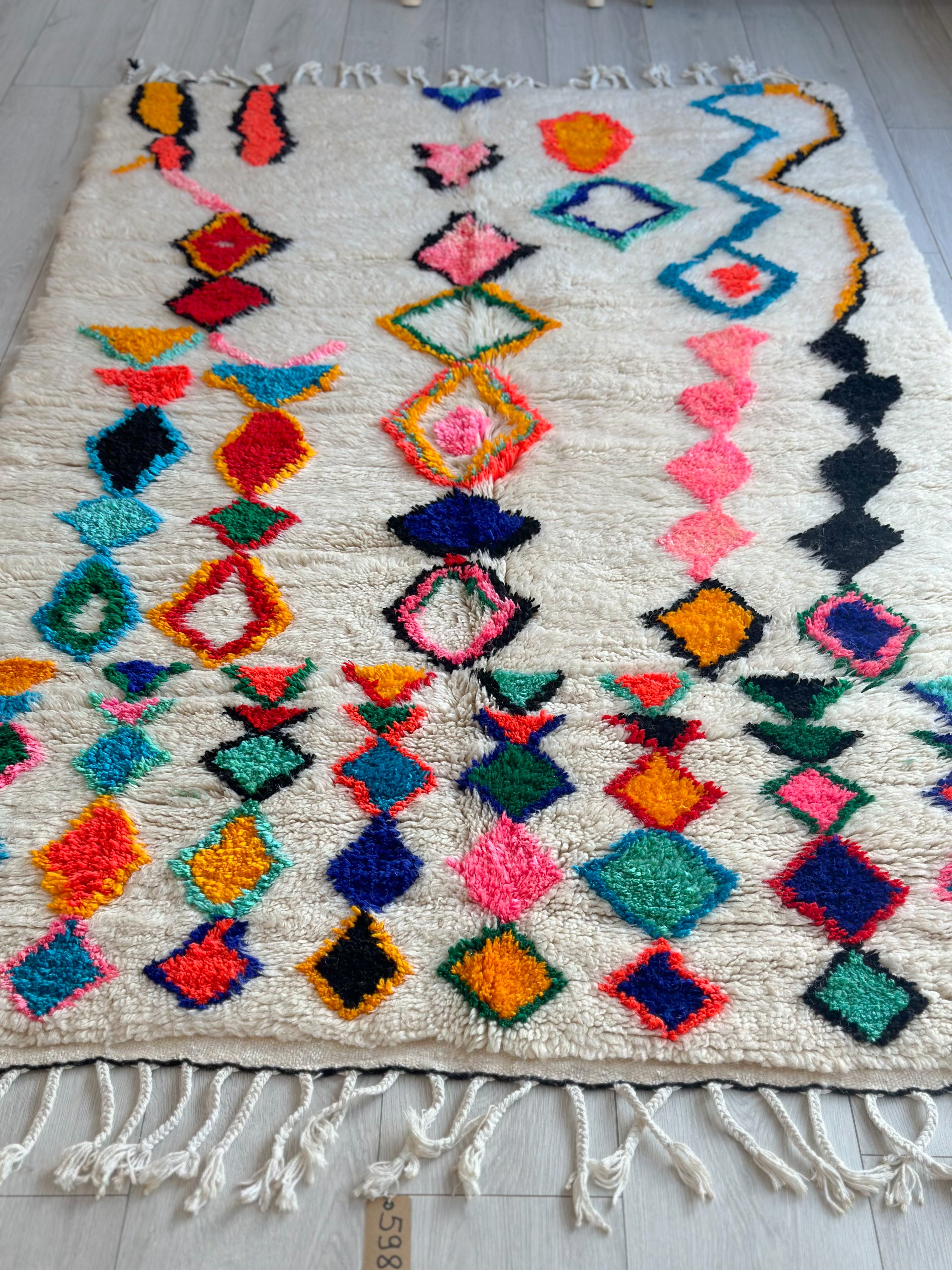 Colorful Berber rug 142 x 260 cm - n°598