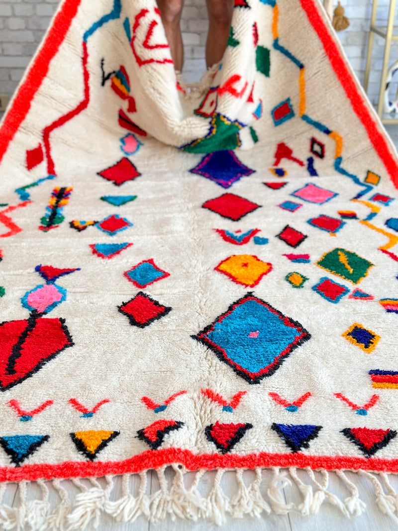 Colorful Berber carpet - n°625 