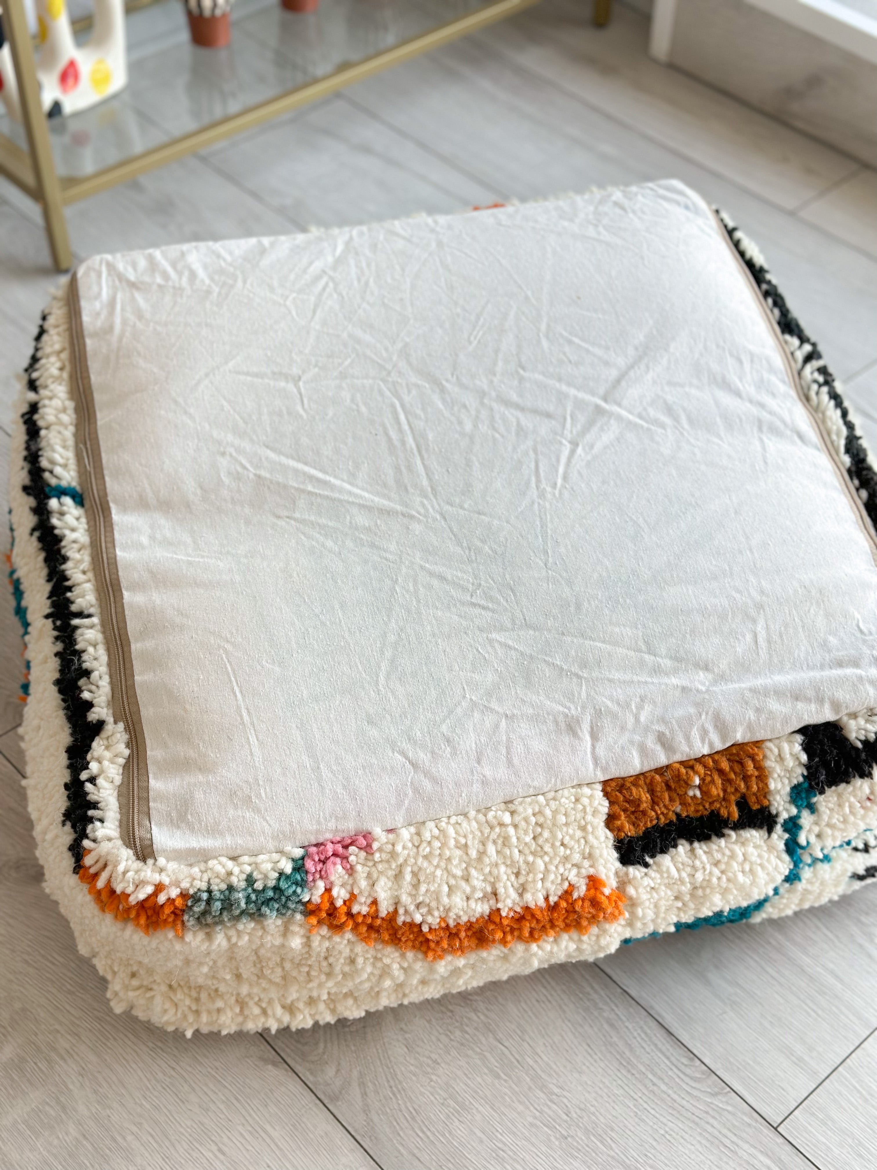 Pouf Marocain, pouf Beni Ouarain - 60 x 60 cm